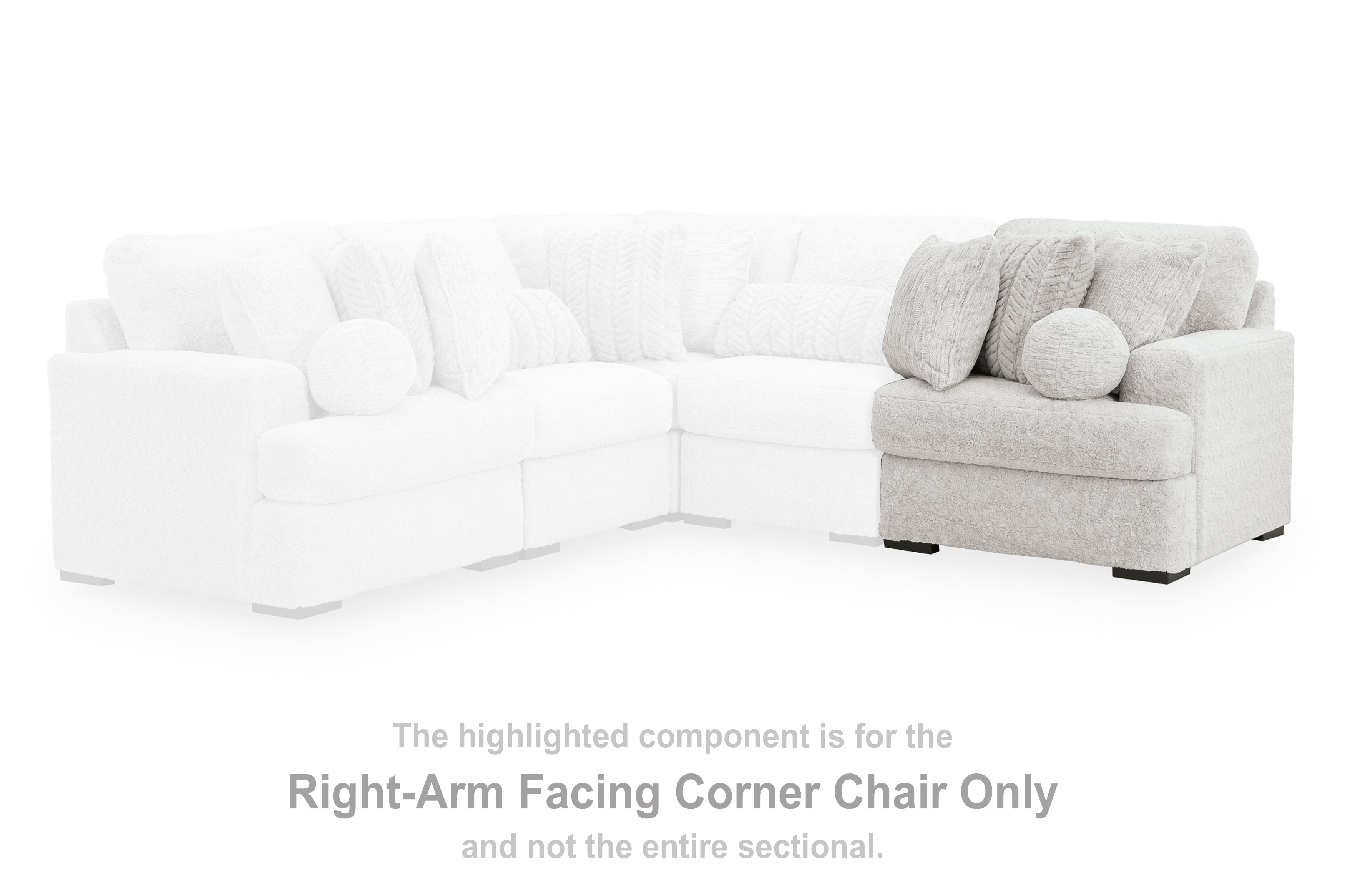Cuddle Plush Right-Arm Facing Corner Chair