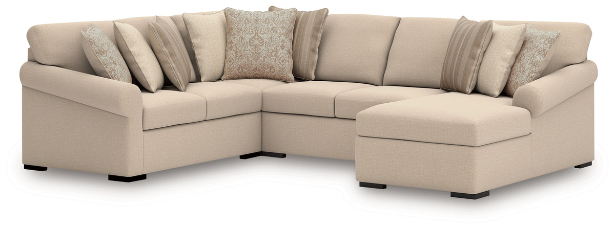 LadyMae 4-Piece Sectional with Chaise