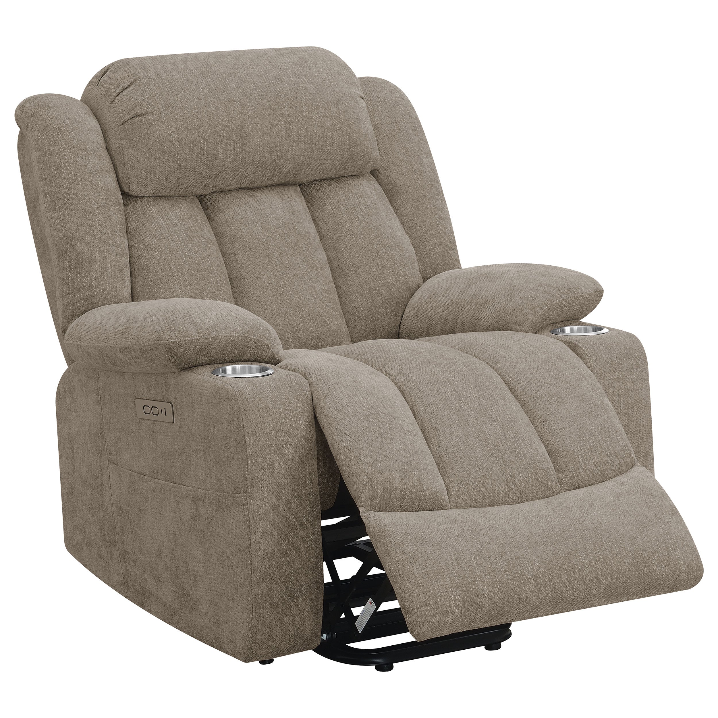 Houston Upholstered Power Lift Recliner Chair Camel - MyWaynesHome #