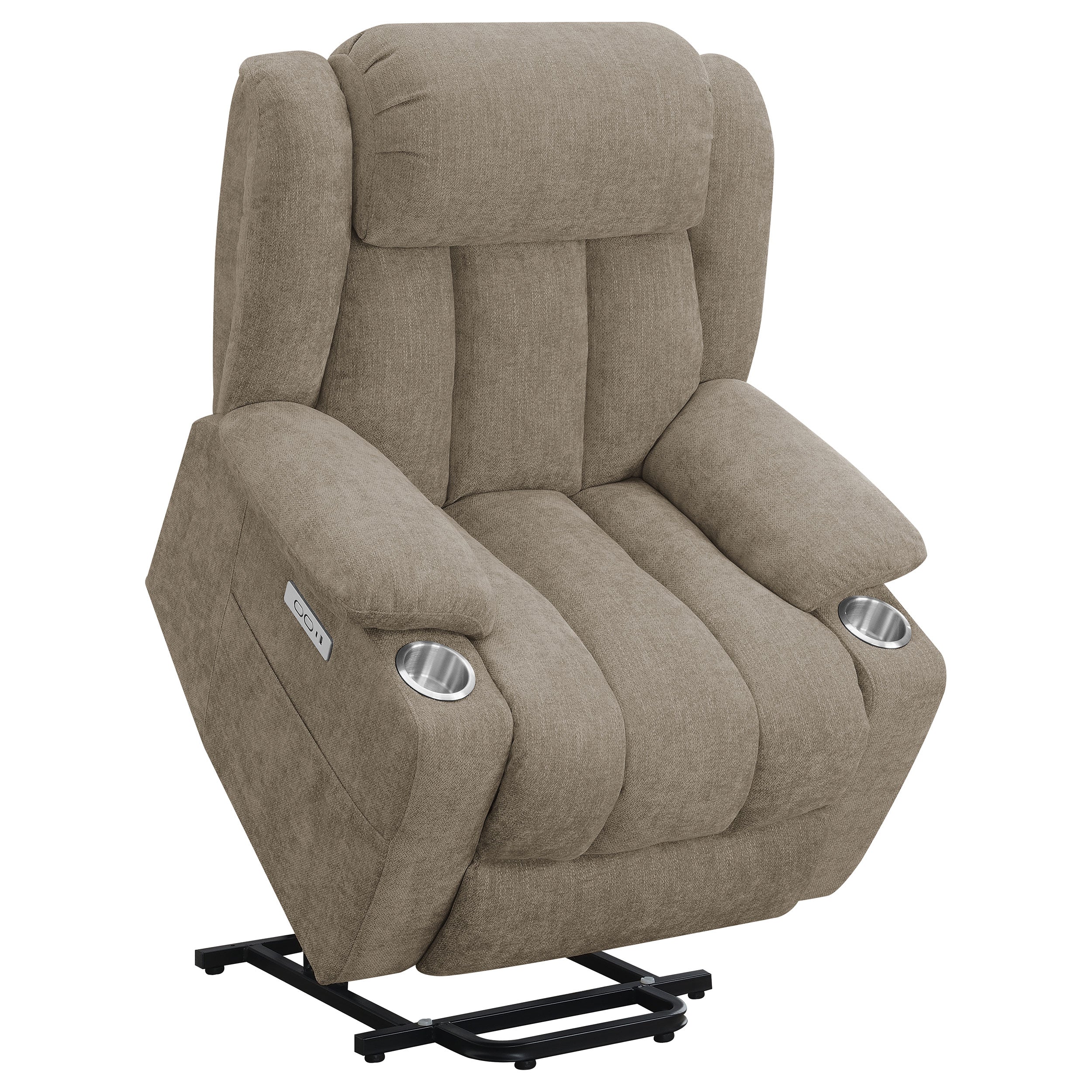 Houston Upholstered Power Lift Recliner Chair Camel - MyWaynesHome #