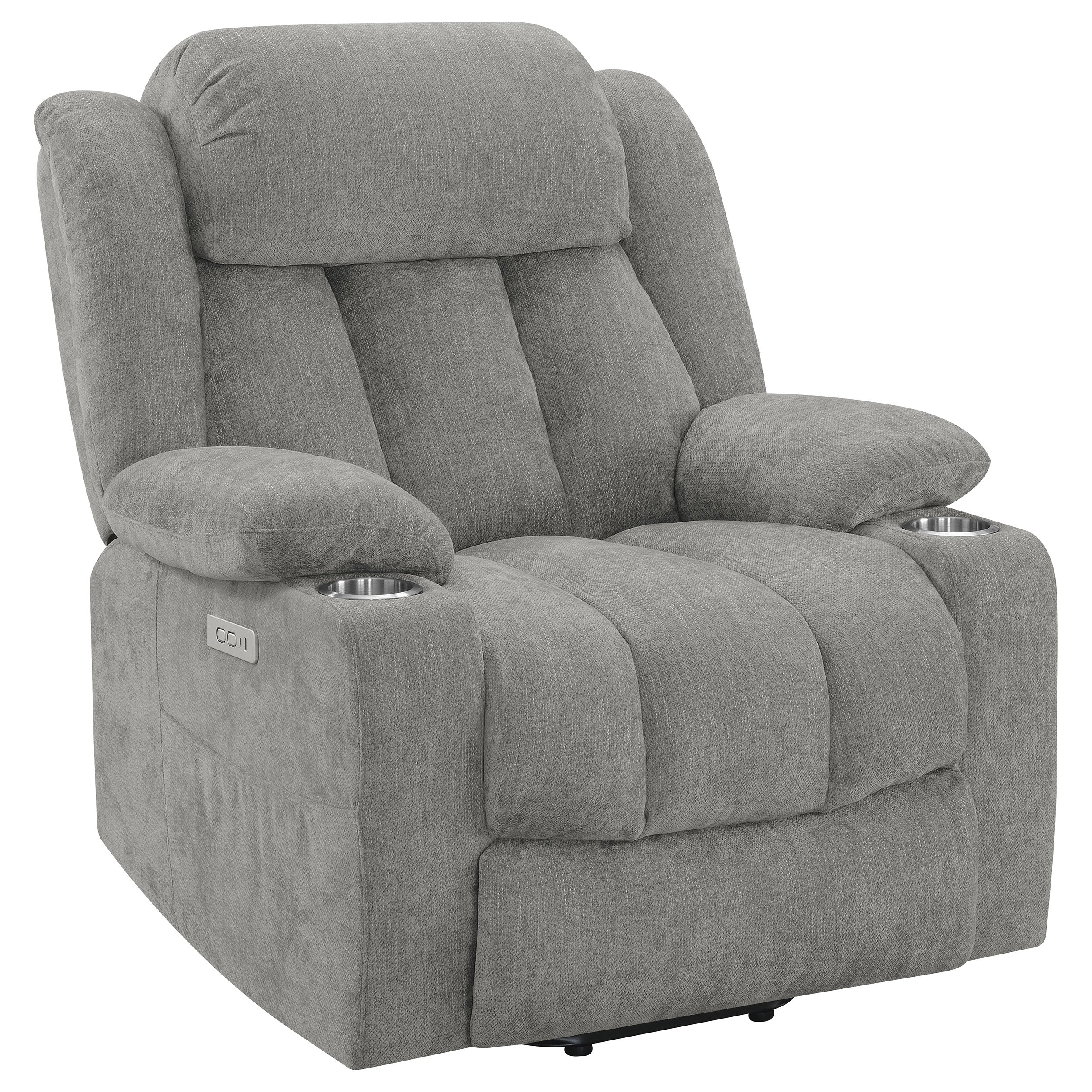 Houston Upholstered Power Lift Recliner Grey - MyWaynesHome #