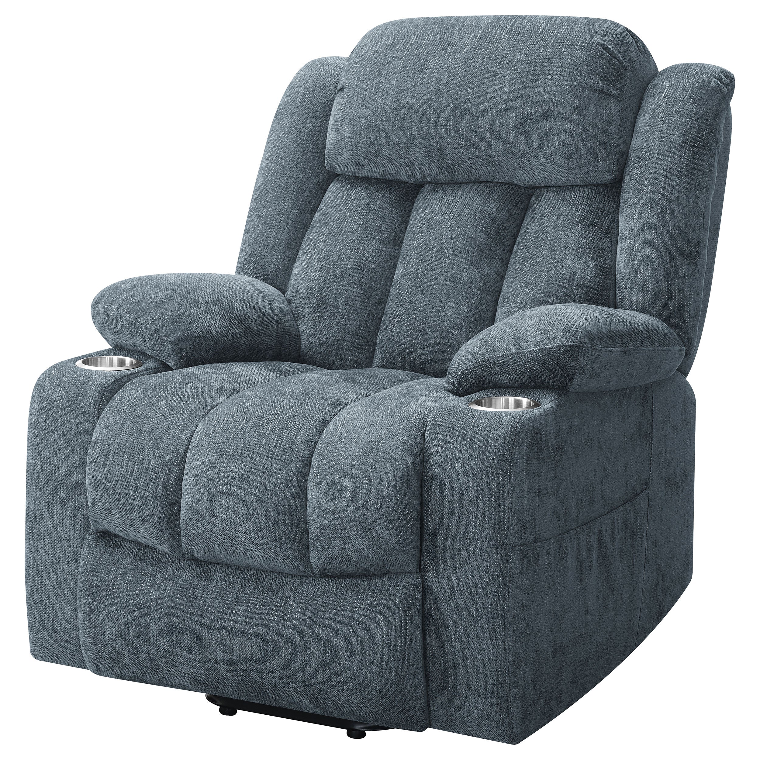 Houston Upholstered Power Lift Recliner Slate Blue - MyWaynesHome #