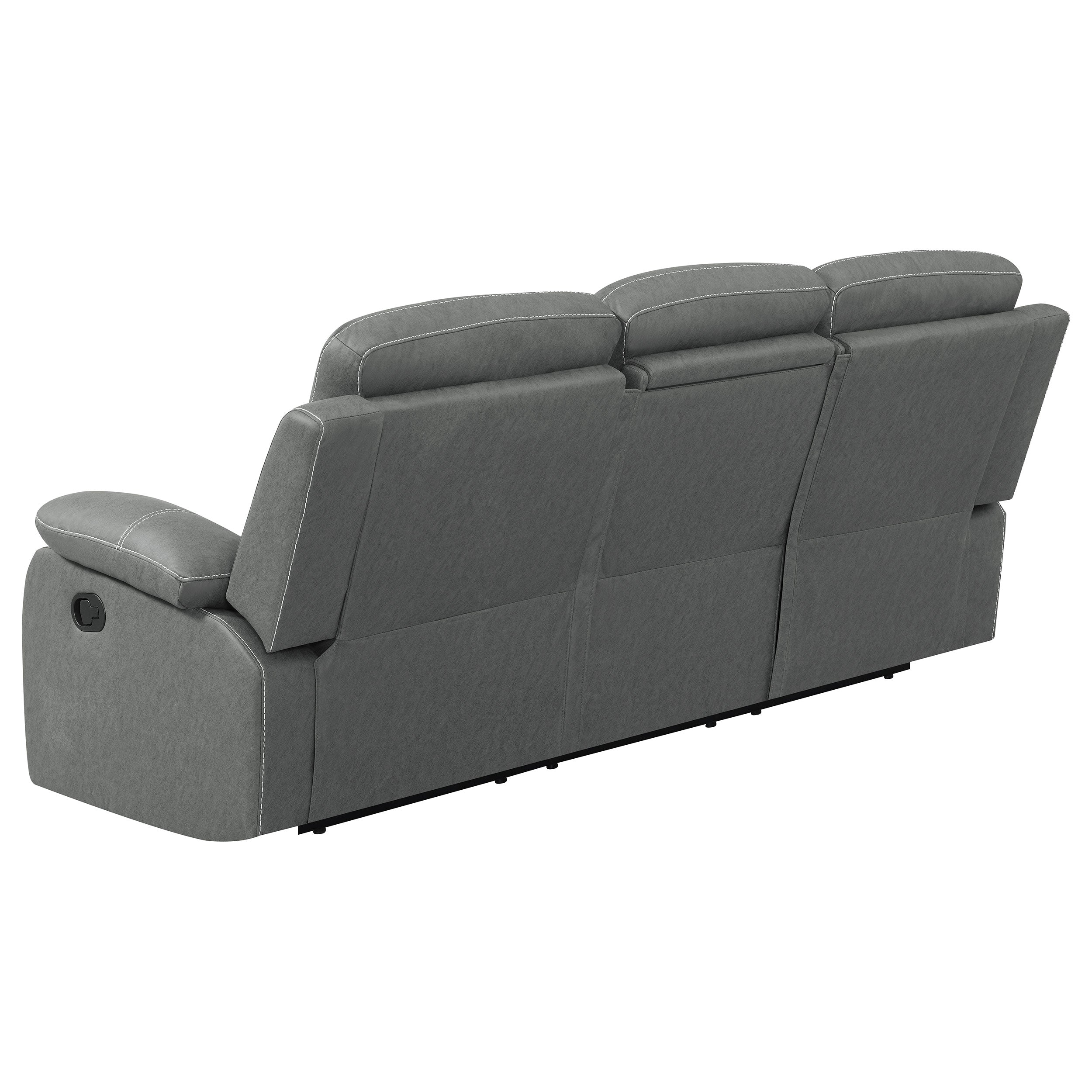 Nova 3-piece Upholstered Padded Arm Sofa Set Dark Grey - MyWaynesHome #