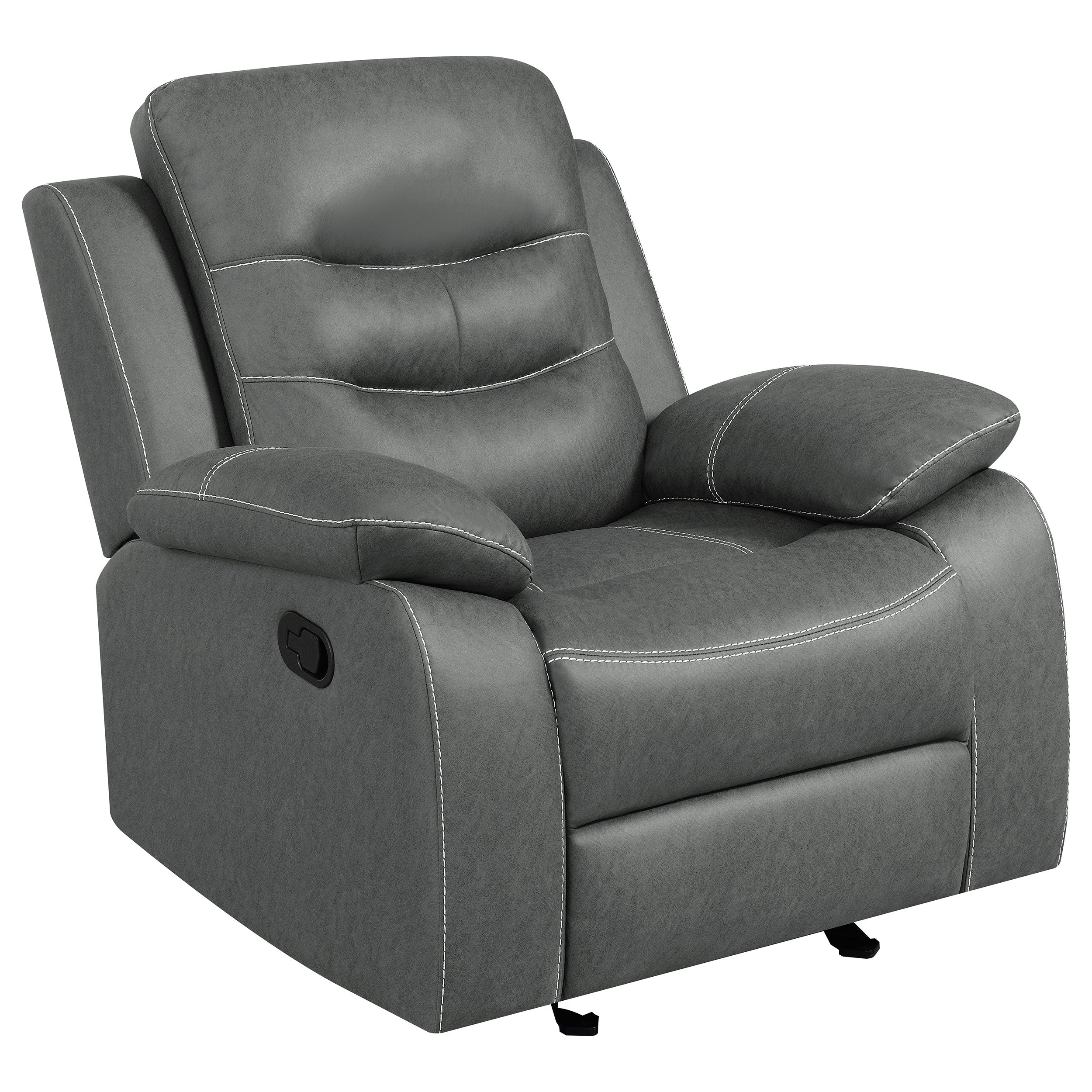 Nova 3-piece Upholstered Padded Arm Sofa Set Dark Grey - MyWaynesHome #