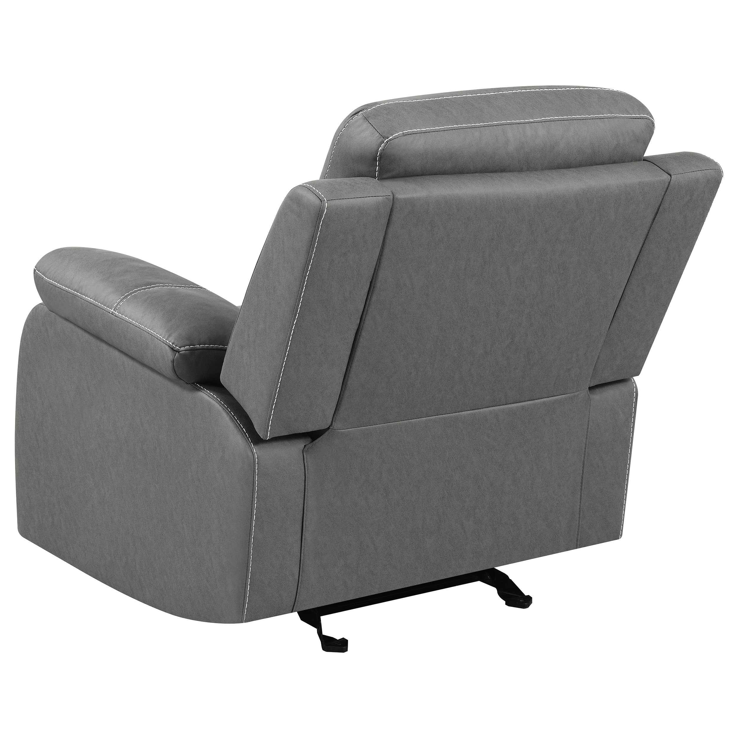 Nova 3-piece Upholstered Padded Arm Sofa Set Dark Grey - MyWaynesHome #