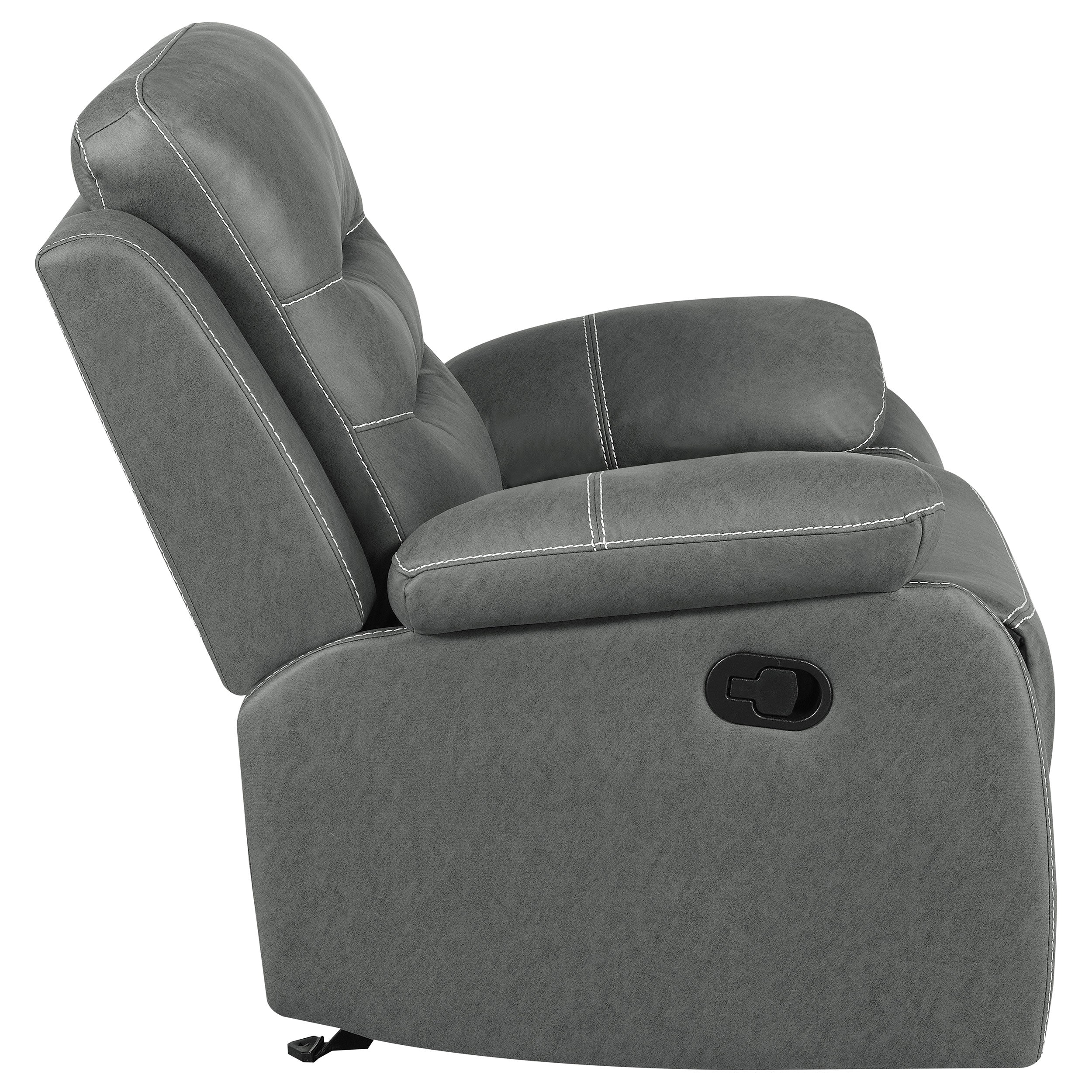 Nova 3-piece Upholstered Padded Arm Sofa Set Dark Grey - MyWaynesHome #