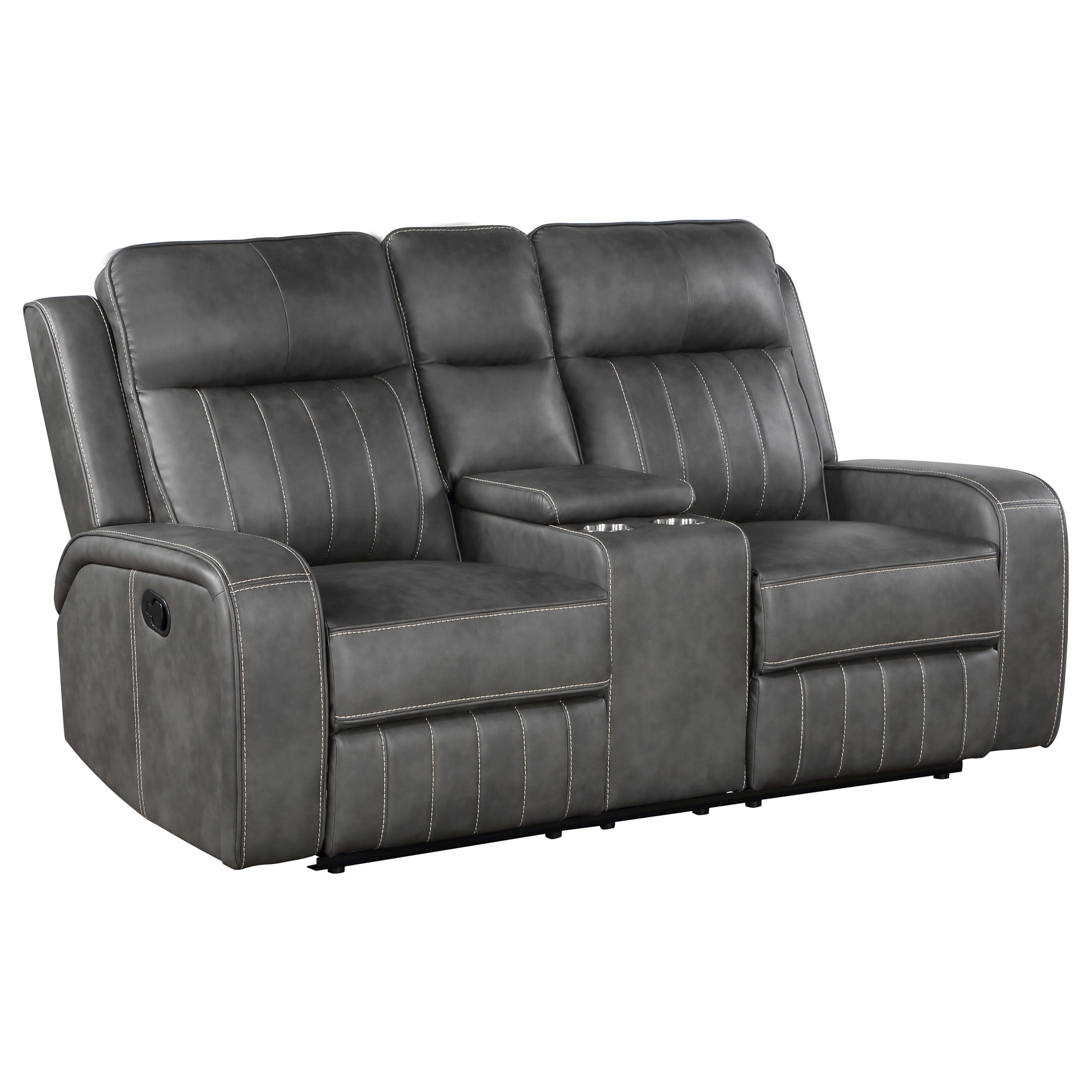 Raelynn 2-piece Upholstered Reclining Sofa Set Grey - MyWaynesHome #