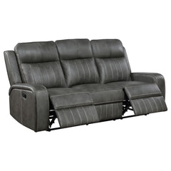 Raelynn 3-piece Upholstered Reclining Sofa Set Grey - MyWaynesHome #