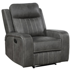Raelynn Upholstered Track Arm Recliner Grey - MyWaynesHome #