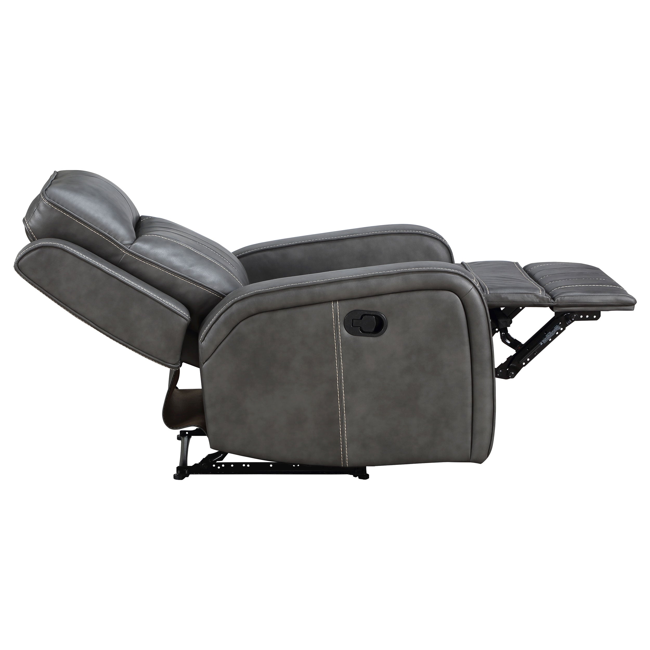 Raelynn Upholstered Track Arm Recliner Grey - MyWaynesHome #