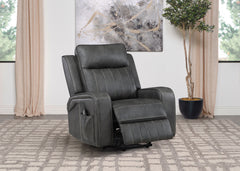 Raelynn Upholstered Power Lift Recliner Chair Grey - MyWaynesHome #