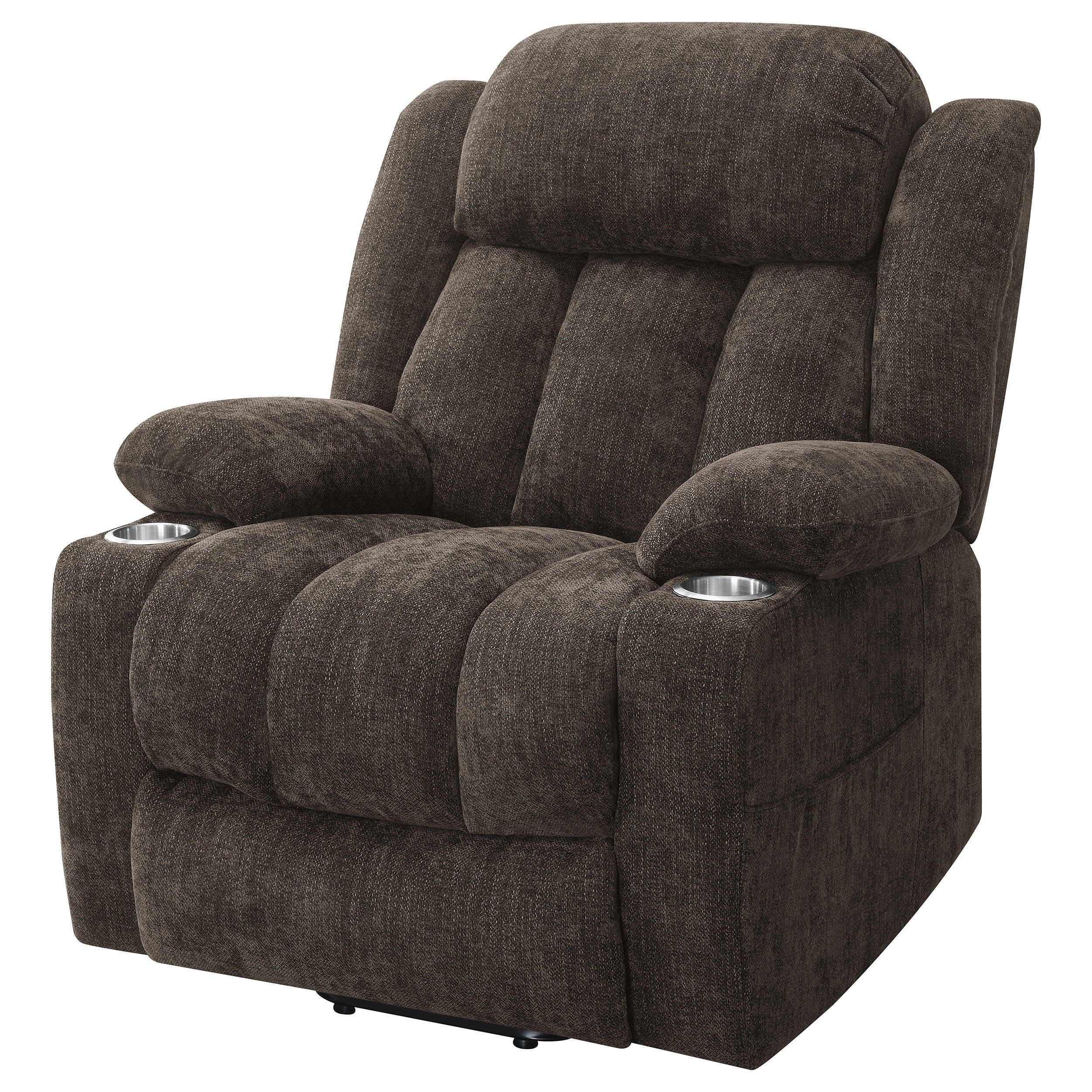 Houston Upholstered Power Lift Recliner Chair Dark Brown - MyWaynesHome #