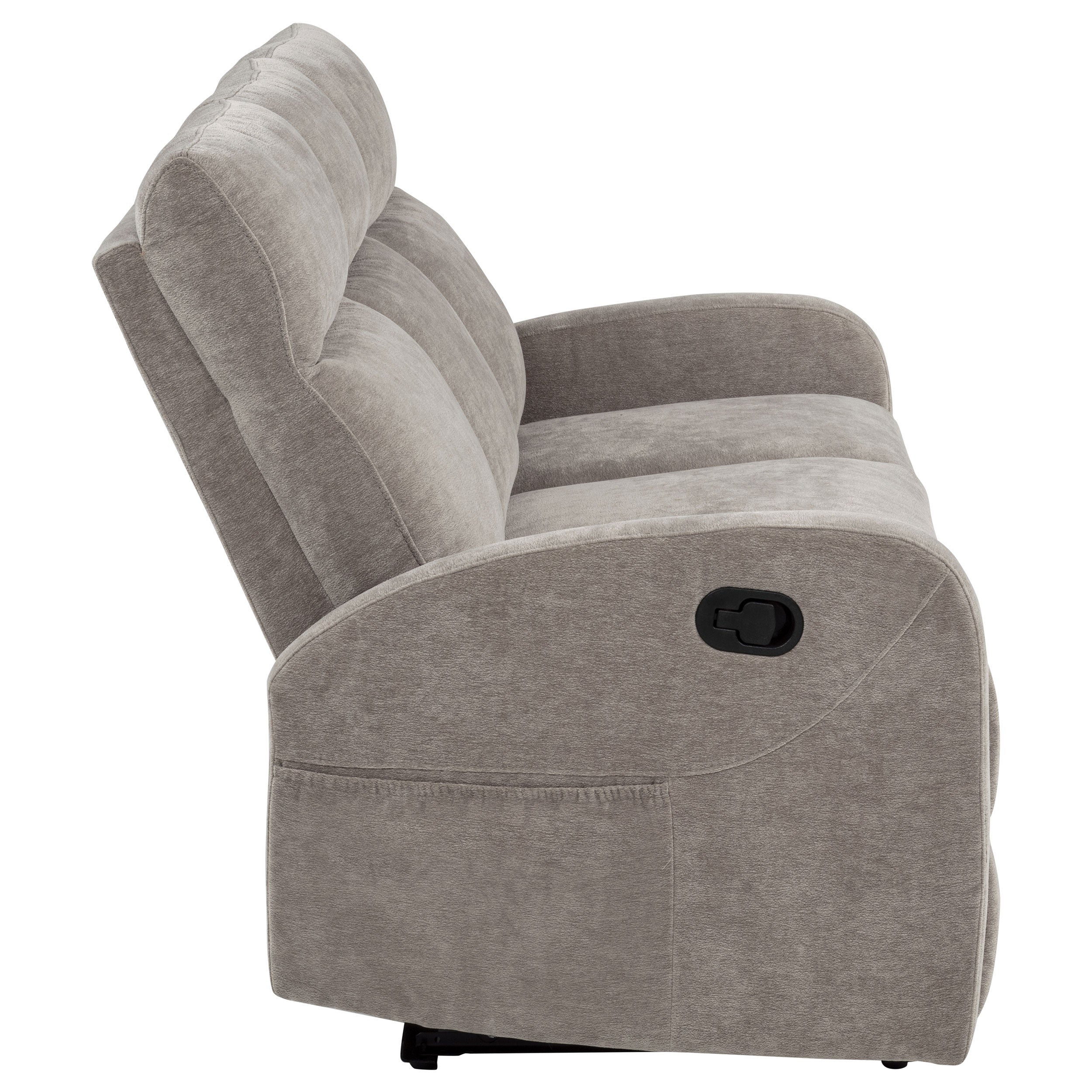 Hamilton Chenille Upholstered Manual Reclining Sofa Sand