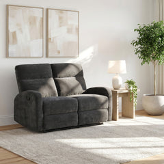 Hamilton Chenille Upholstered Manual Reclining Loveseat Charcoal Grey