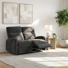 Hamilton Chenille Upholstered Manual Reclining Loveseat Charcoal Grey