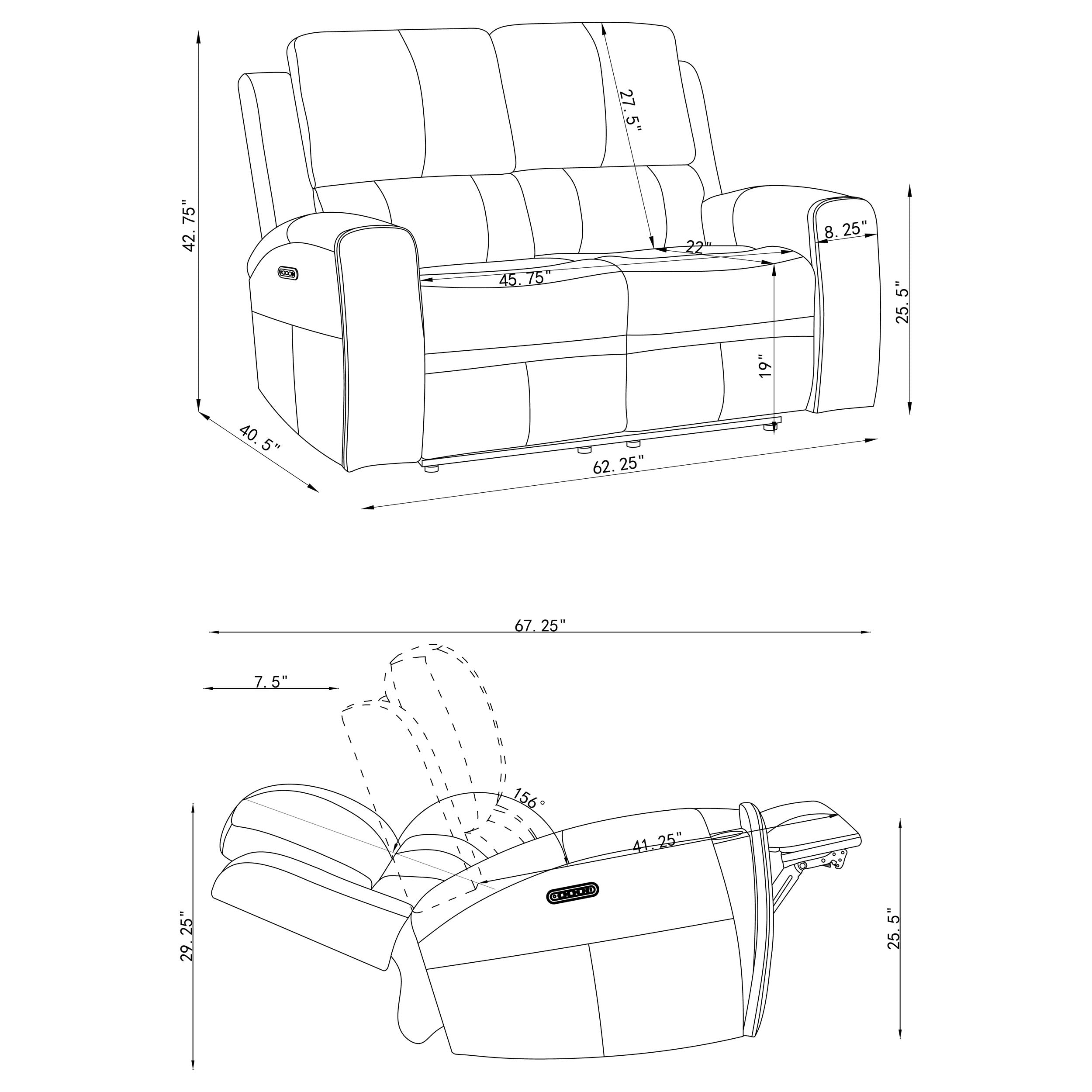 Brickston 3-piece Triple Power Reclining Sofa Set Grey