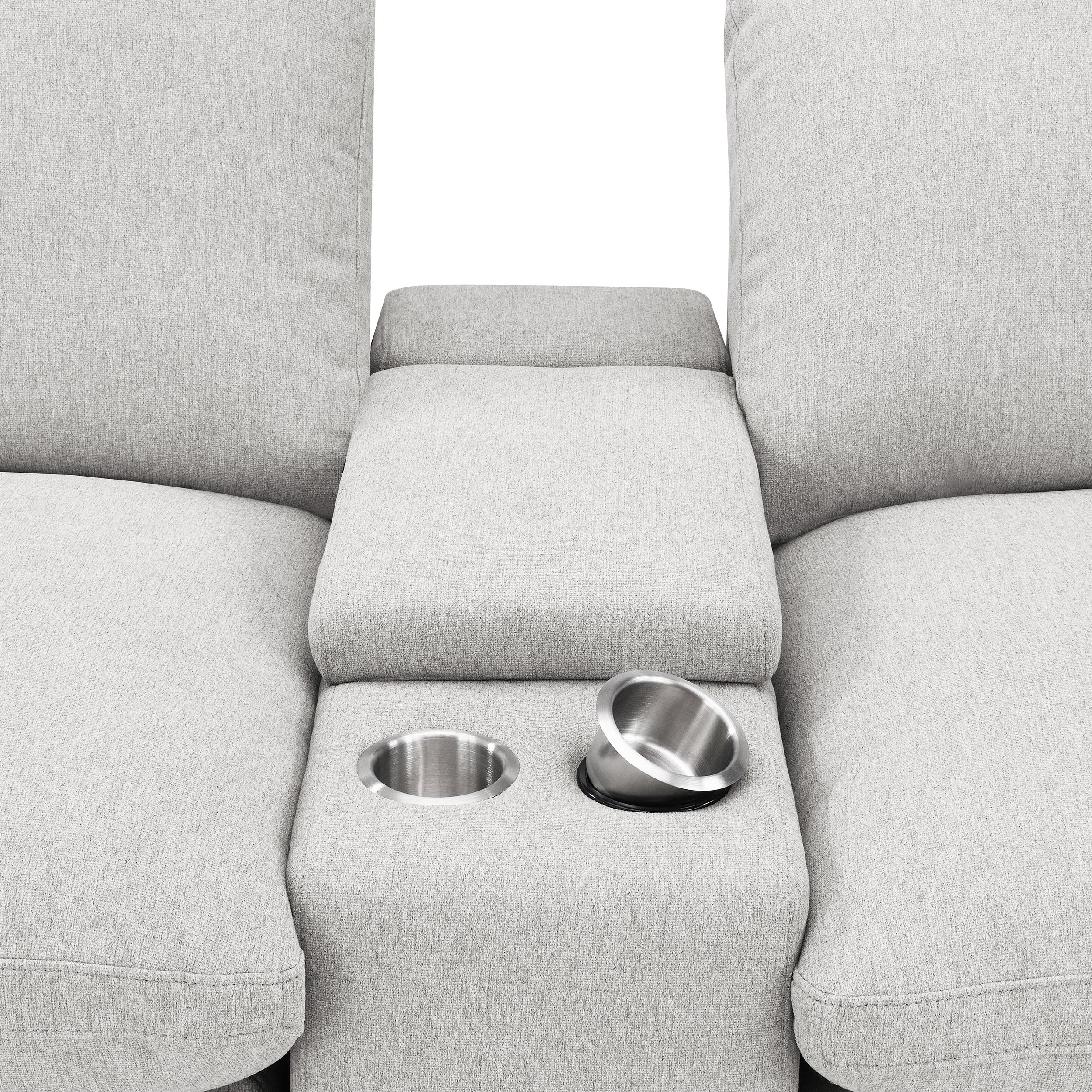 Collins Upholstered Modular Storage Console Grey