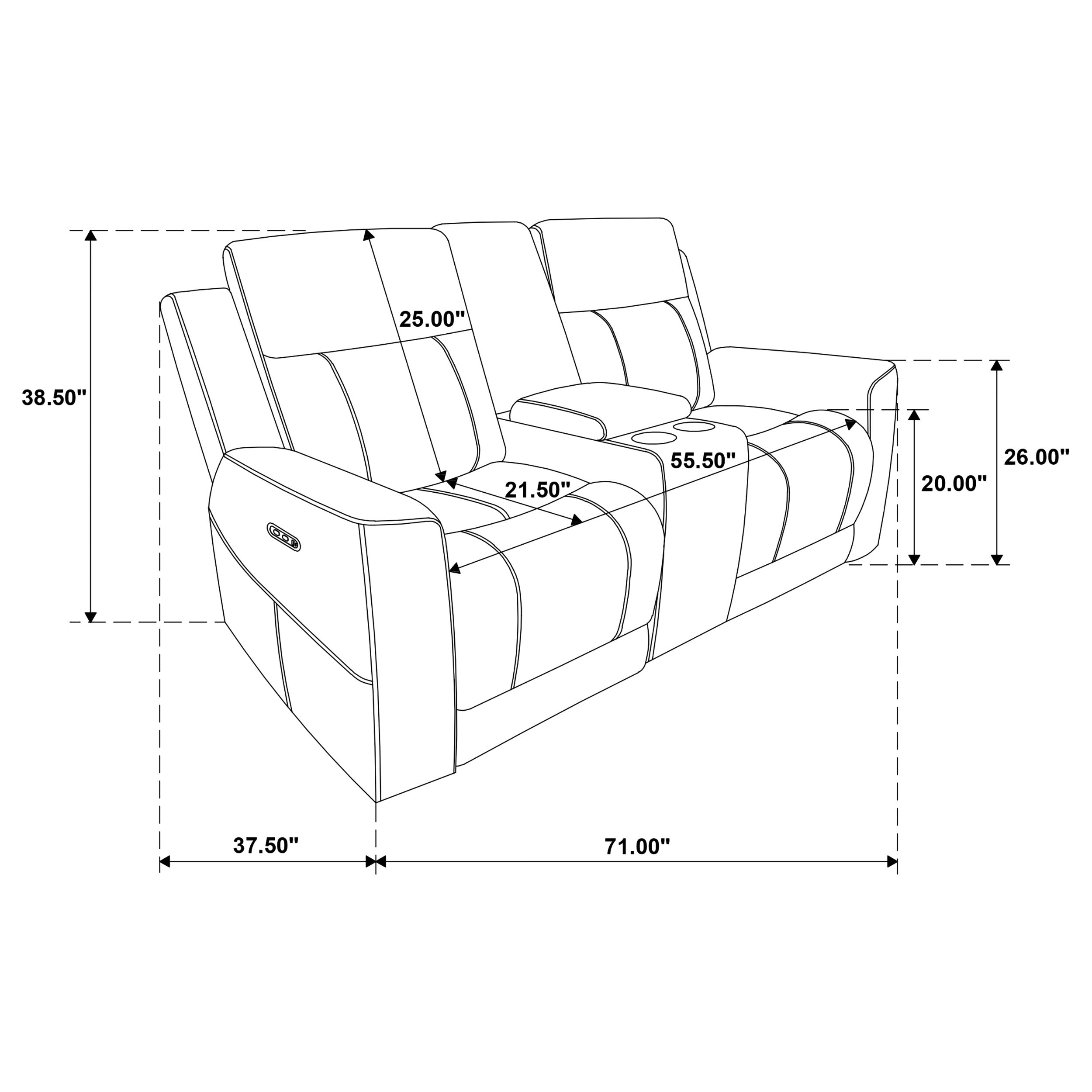 Kennett 3-piece Chenille Power Reclining Sofa Set Ivory
