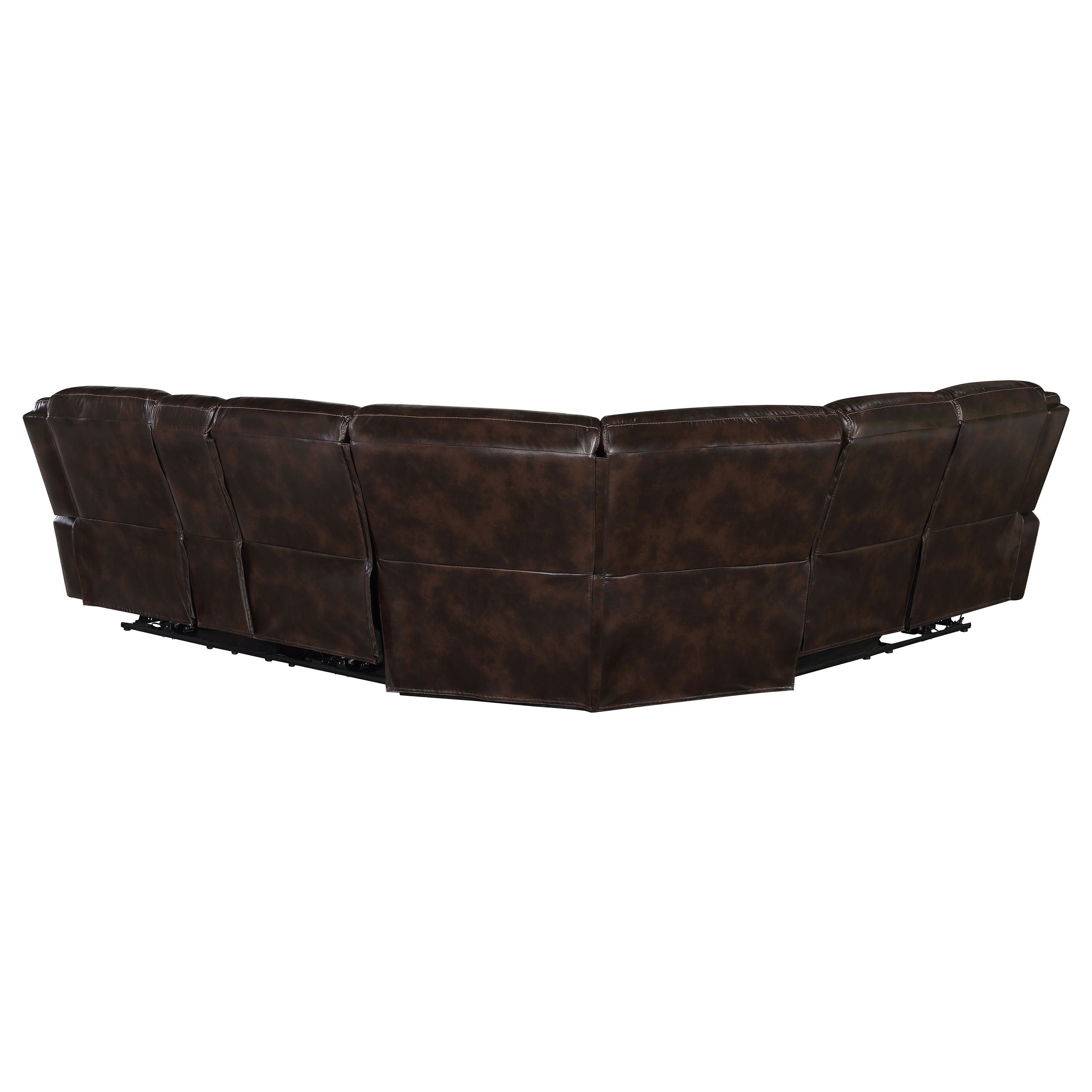 Sycamore Upholstered Power Reclining Sectional Sofa Brown - MyWaynesHome #