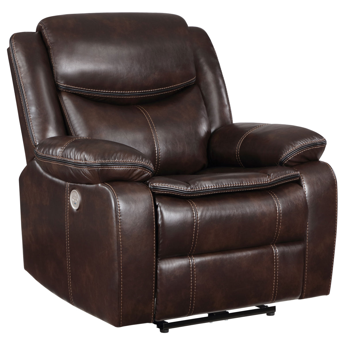 Sycamore Upholstered Power Recliner Chair Dark Brown - MyWaynesHome #