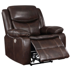 Sycamore Upholstered Power Recliner Chair Dark Brown - MyWaynesHome #