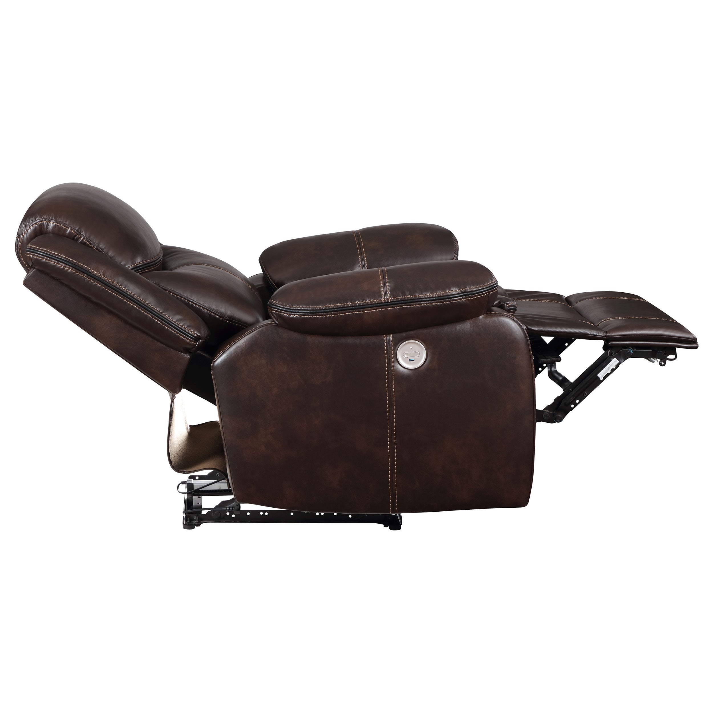 Sycamore Upholstered Power Recliner Chair Dark Brown - MyWaynesHome #