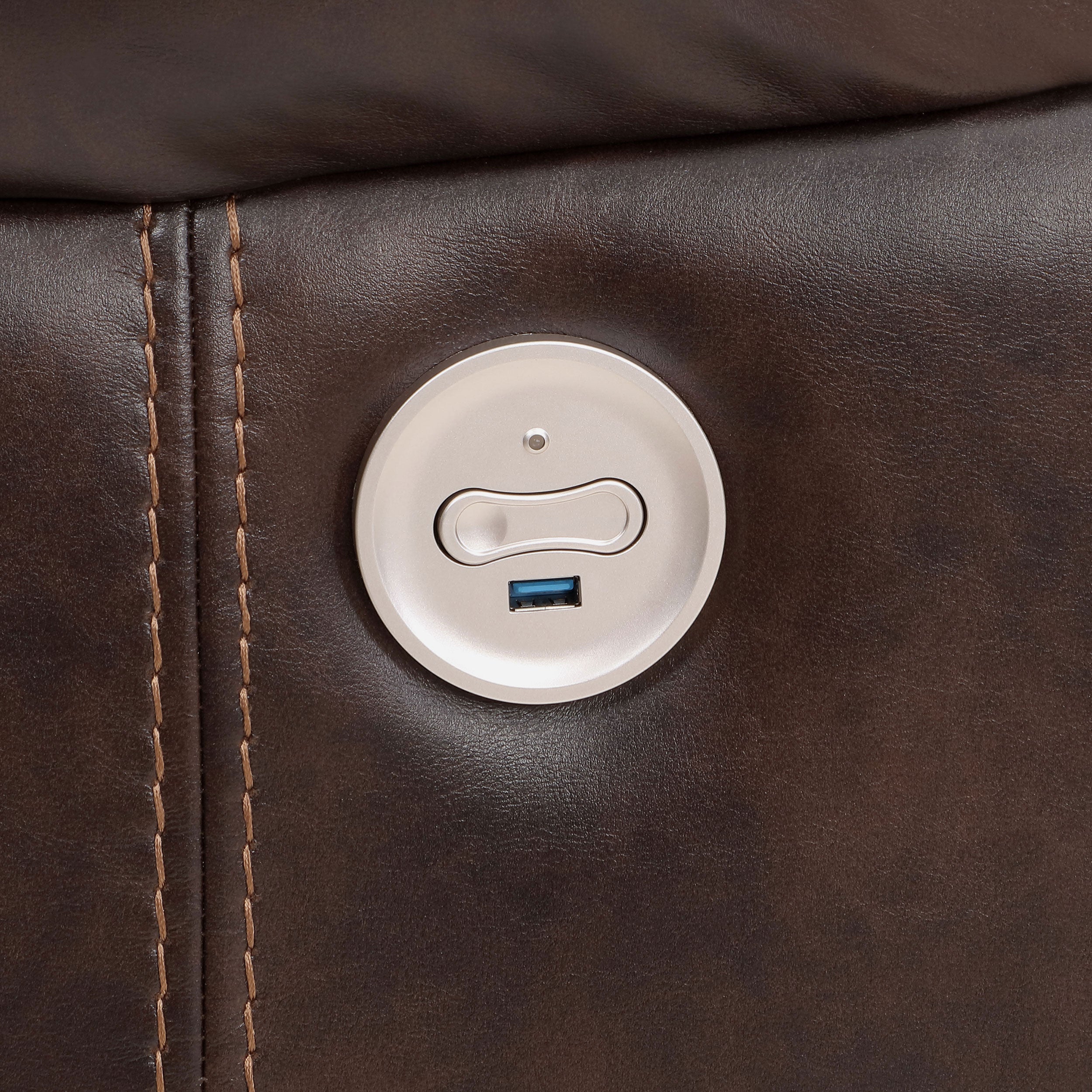 Sycamore Upholstered Power Recliner Chair Dark Brown - MyWaynesHome #