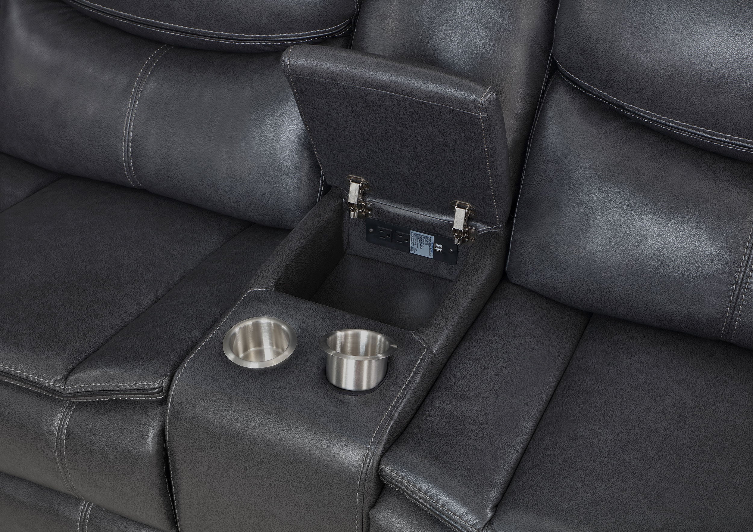 Sycamore Upholstered Power Reclining Sectional Sofa Grey - MyWaynesHome #