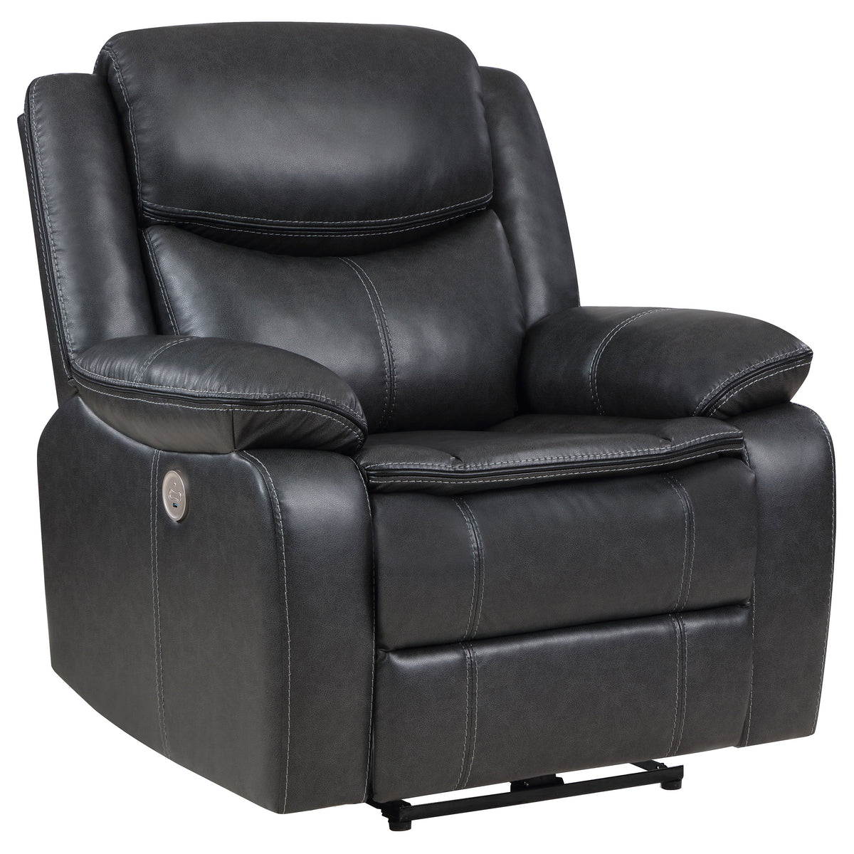 Sycamore Upholstered Power Recliner Chair Dark Grey - MyWaynesHome #