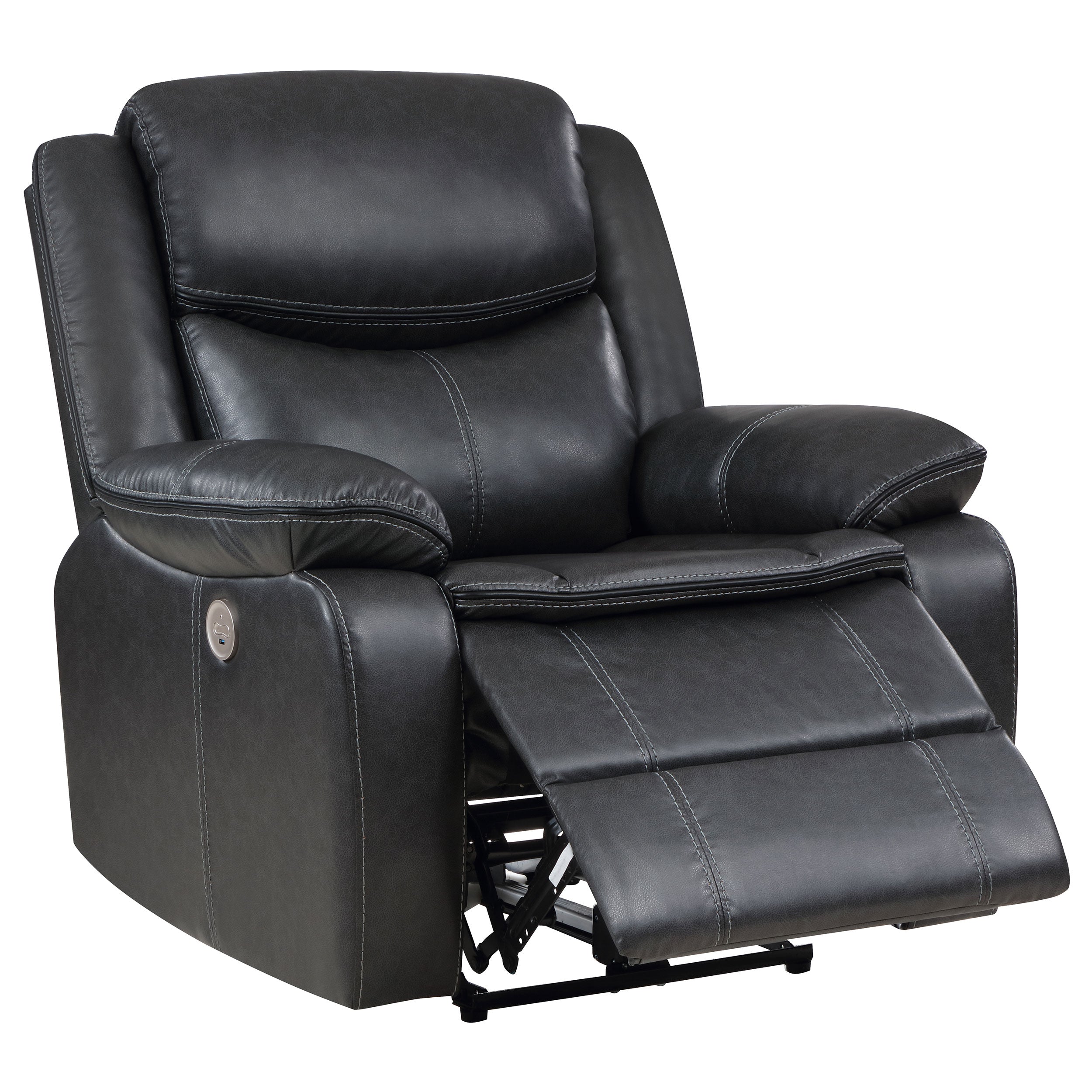 Sycamore Upholstered Power Recliner Chair Dark Grey - MyWaynesHome #