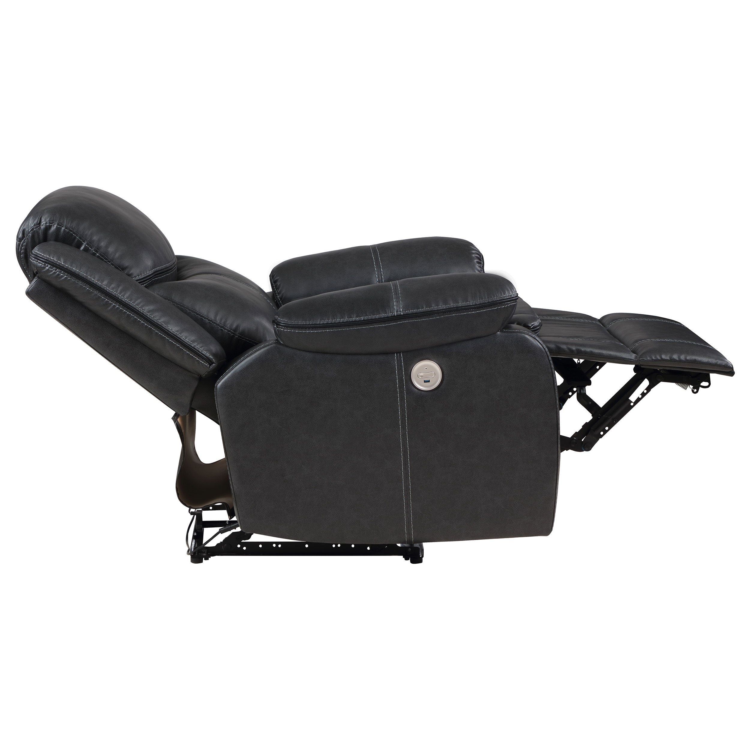 Sycamore Upholstered Power Recliner Chair Dark Grey - MyWaynesHome #