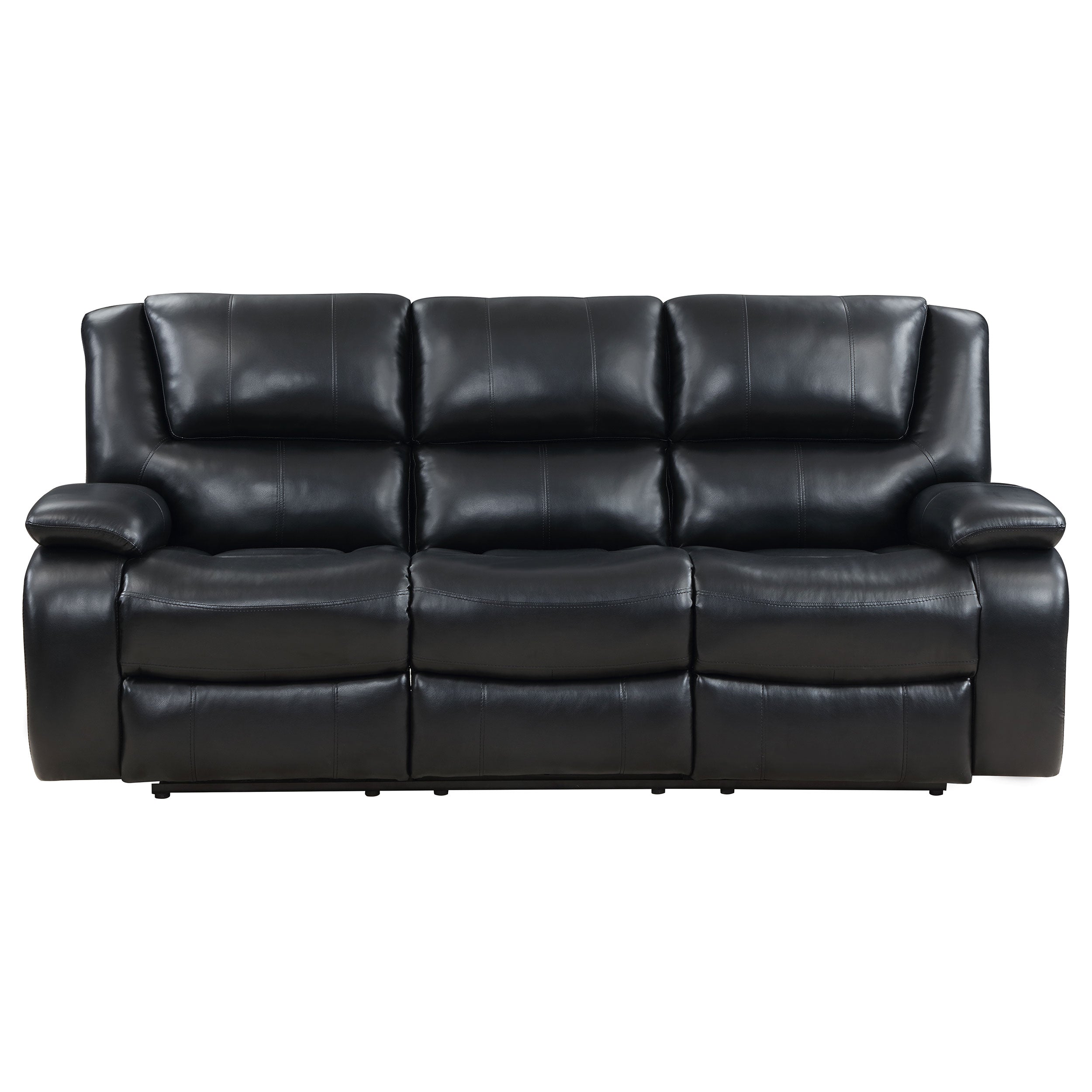 Camila 2-piece Upholstered Motion Reclining Sofa Set Black - MyWaynesHome #
