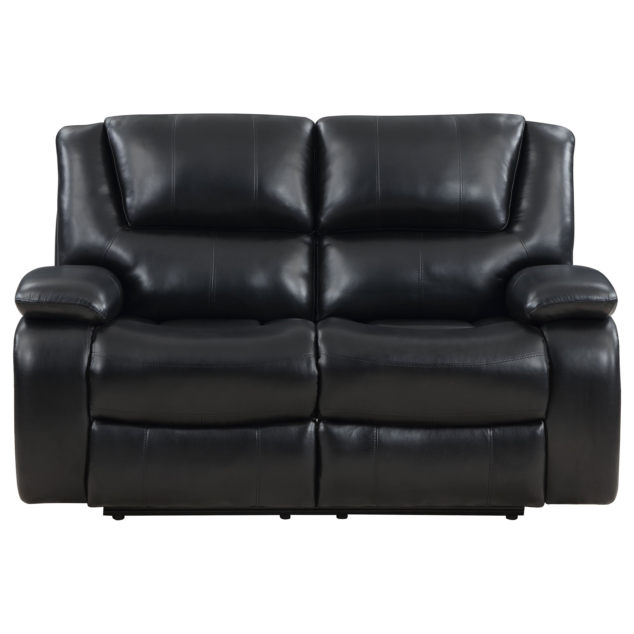 Camila 2-piece Upholstered Motion Reclining Sofa Set Black - MyWaynesHome #