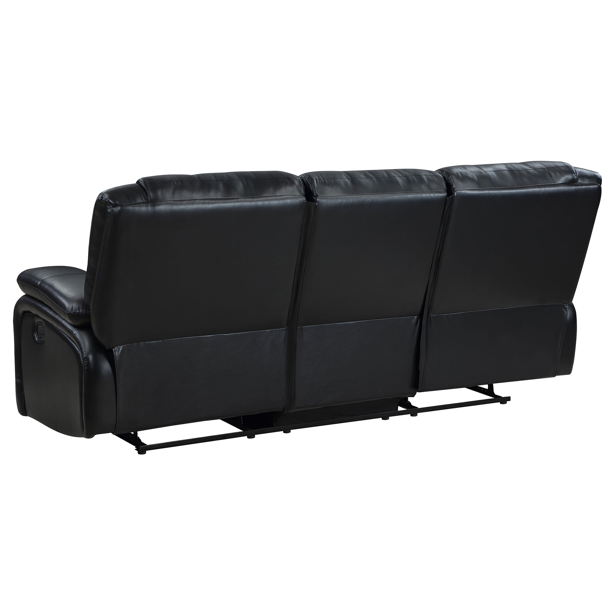Camila 3-piece Upholstered Motion Reclining Sofa Set Black - MyWaynesHome #