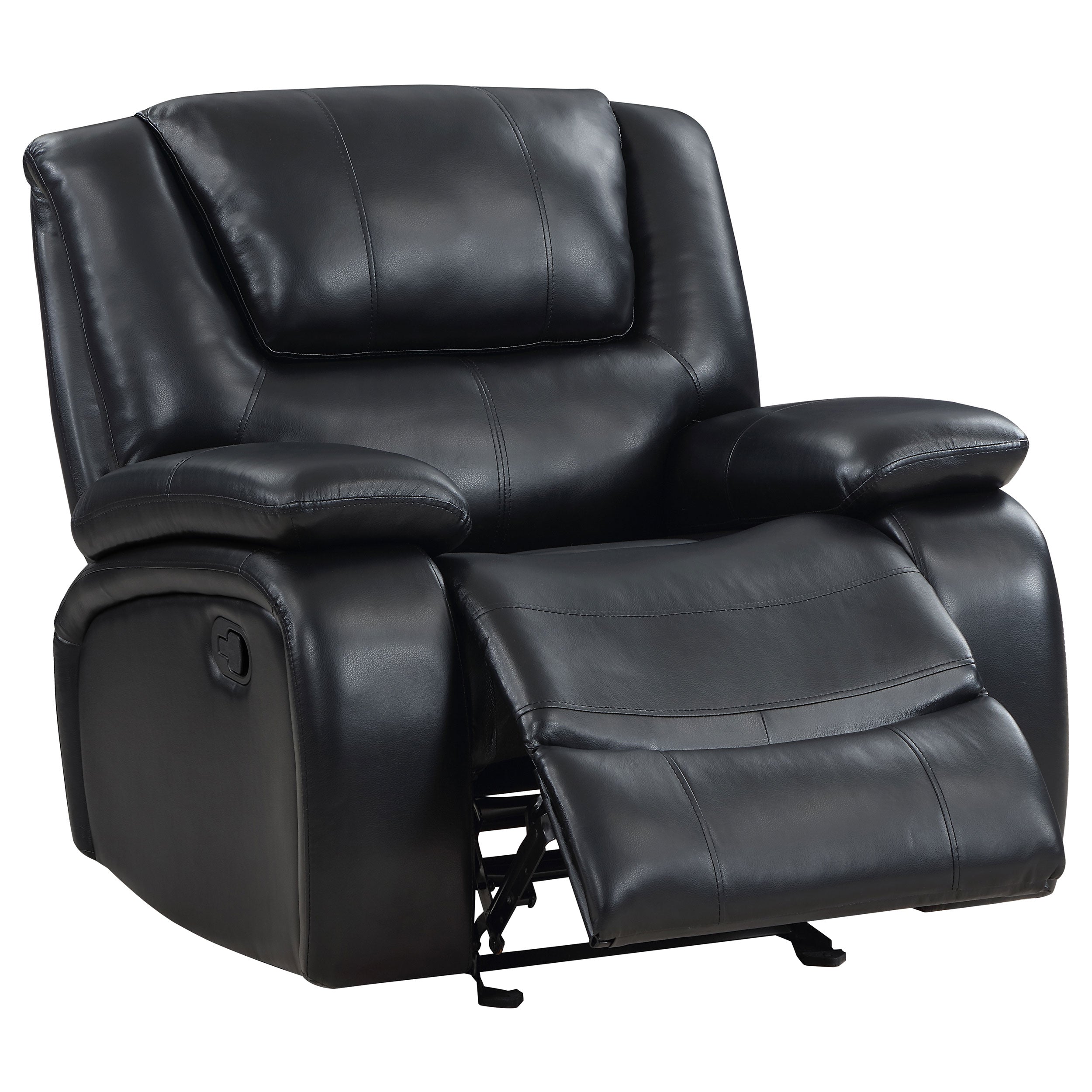 Camila 3-piece Upholstered Motion Reclining Sofa Set Black - MyWaynesHome #