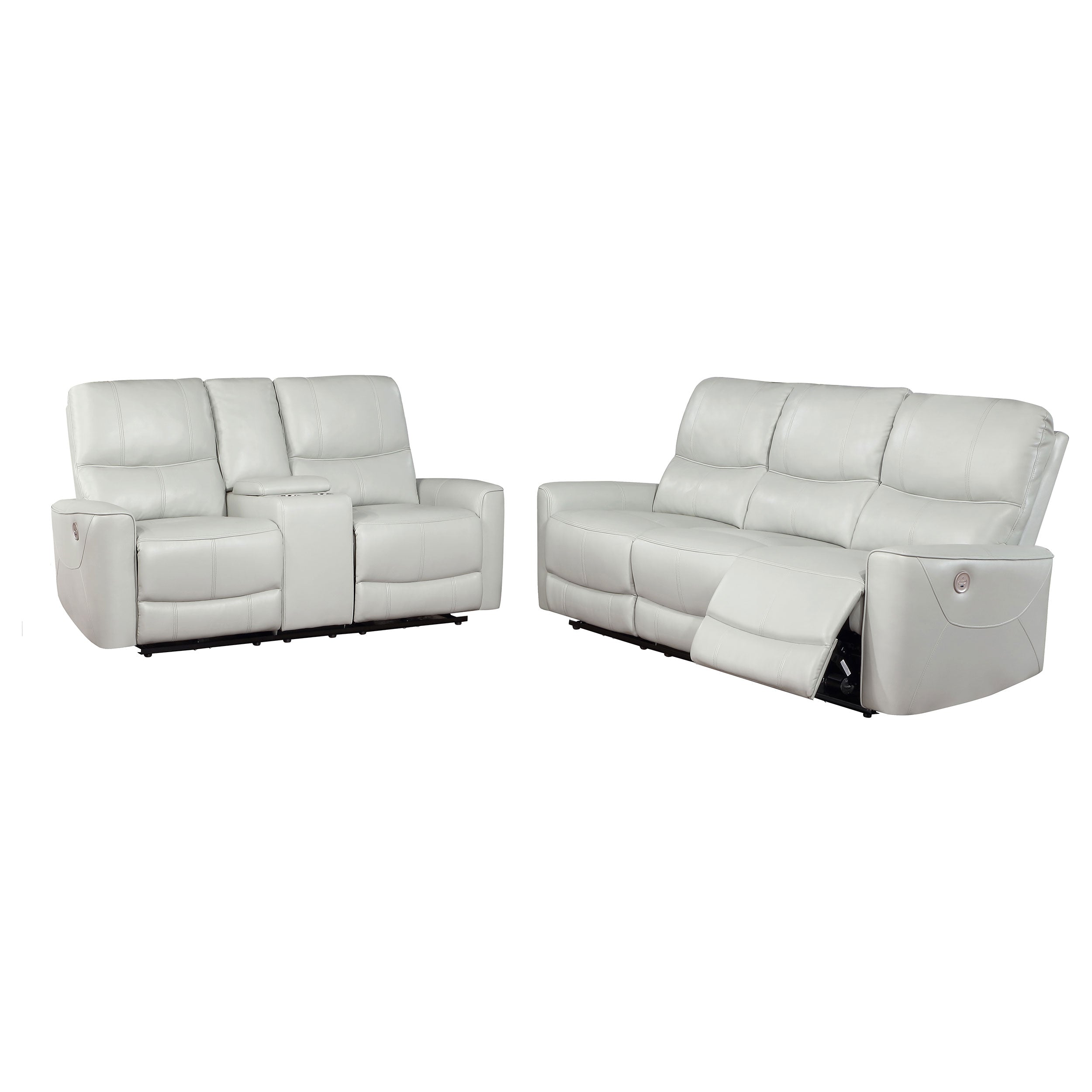 Greenfield 2-piece Power Reclining Sofa Set Ivory - MyWaynesHome #