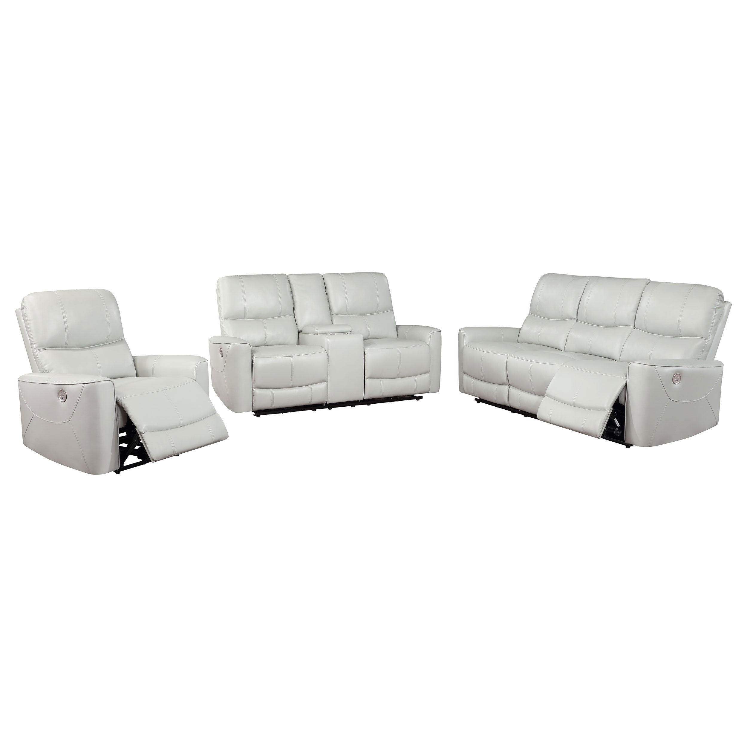 Greenfield 3-piece Power Reclining Sofa Set Ivory - MyWaynesHome #
