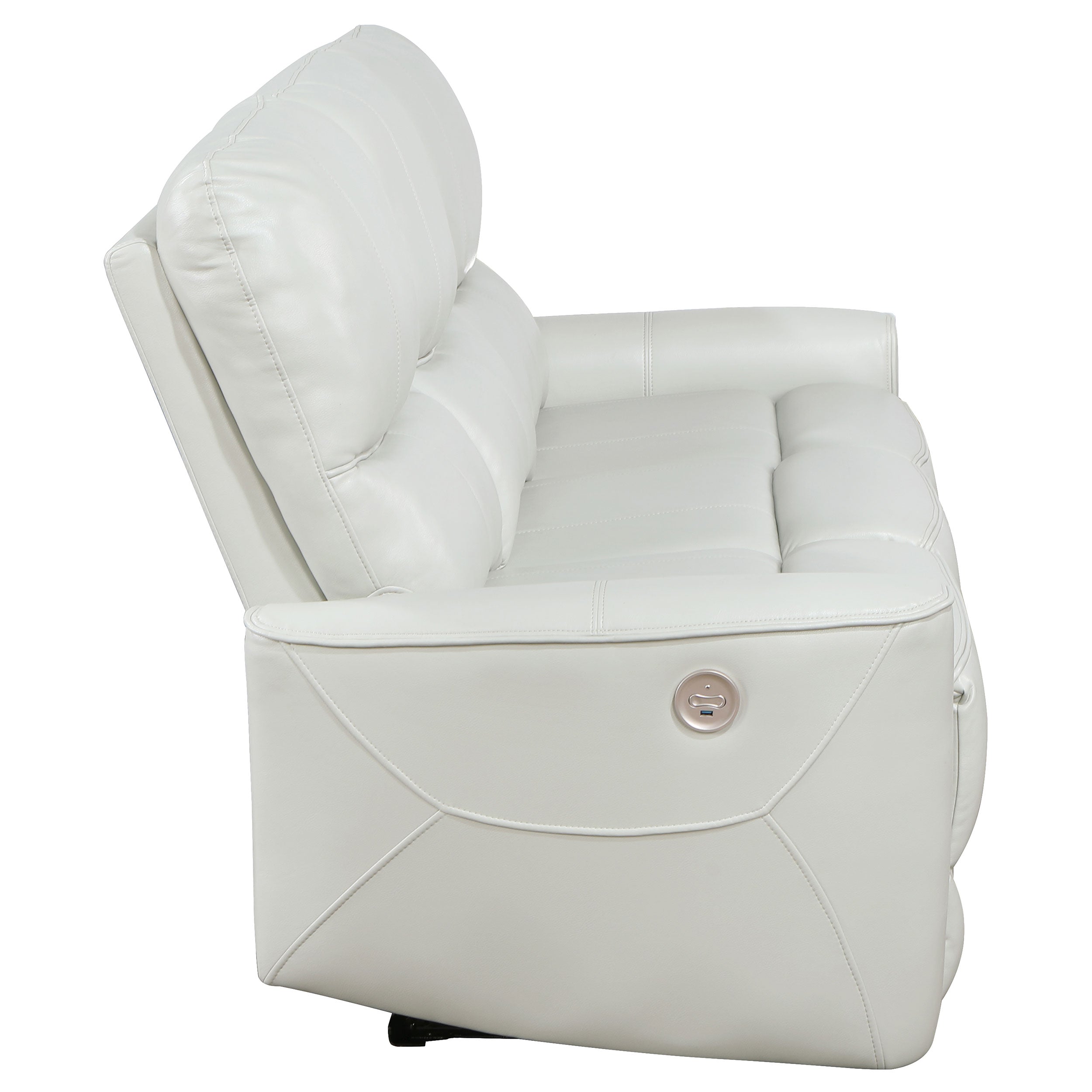 Greenfield Upholstered Power Reclining Sofa Ivory - MyWaynesHome #