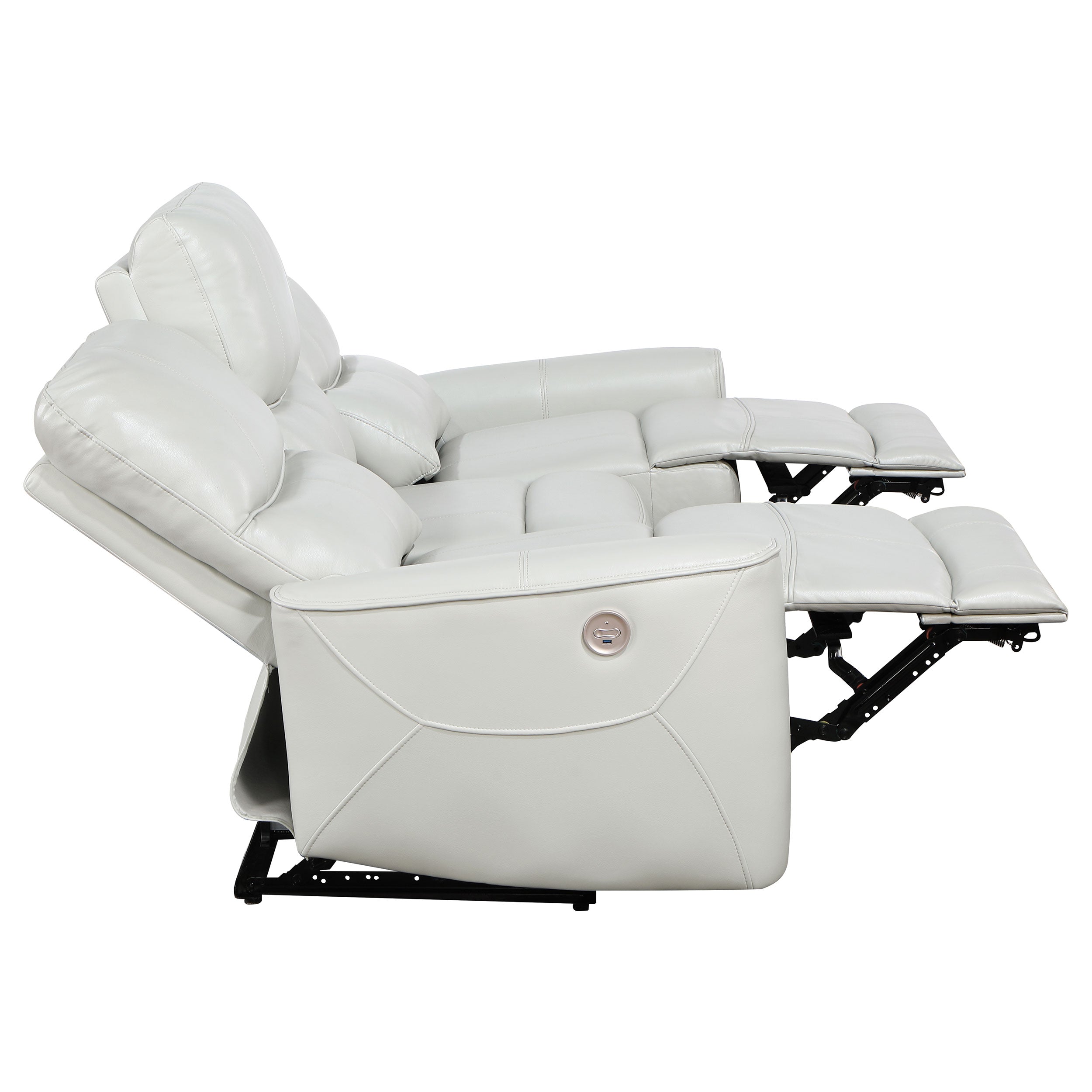Greenfield Upholstered Power Reclining Sofa Ivory - MyWaynesHome #