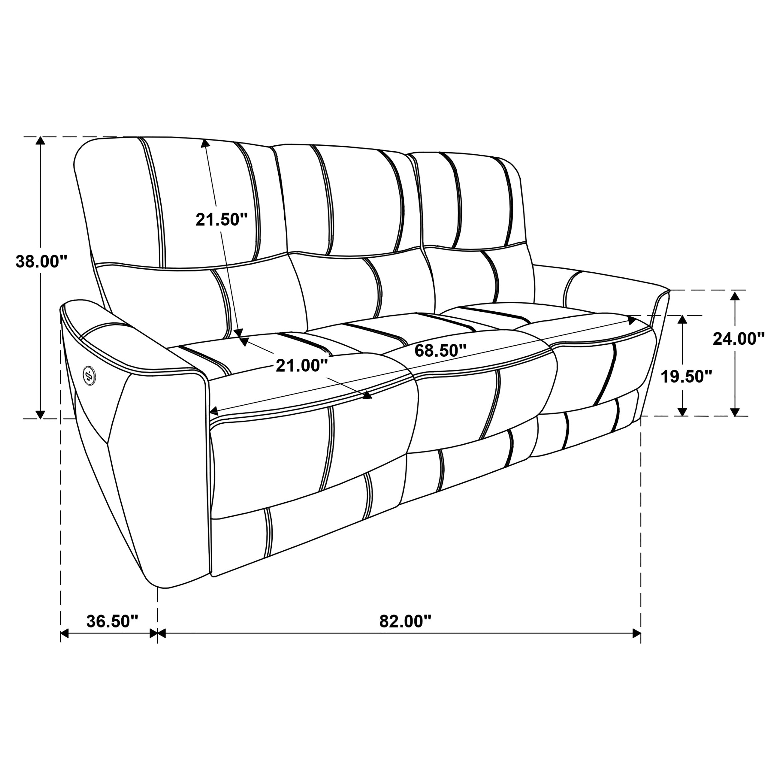 Greenfield Upholstered Power Reclining Sofa Ivory - MyWaynesHome #