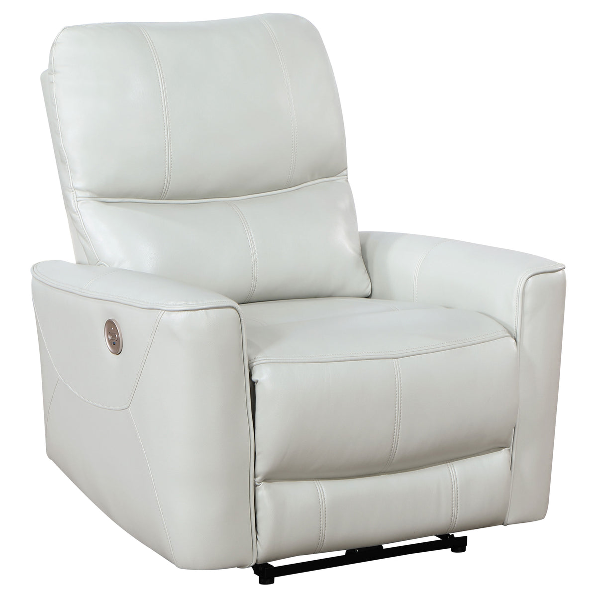 Greenfield Upholstered Power Recliner Chair Ivory - MyWaynesHome #