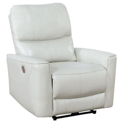 Greenfield Upholstered Power Recliner Chair Ivory - MyWaynesHome #