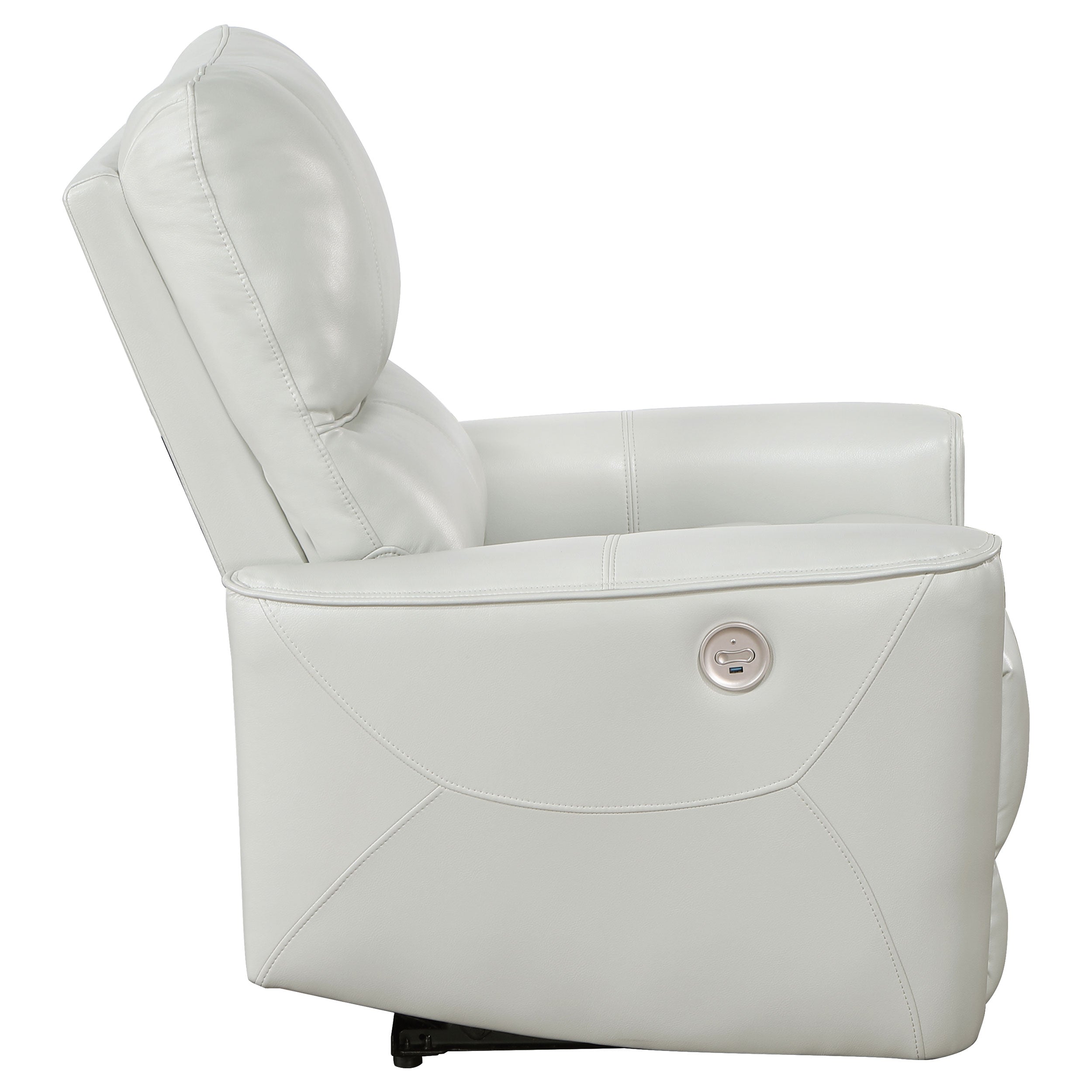 Greenfield Upholstered Power Recliner Chair Ivory - MyWaynesHome #