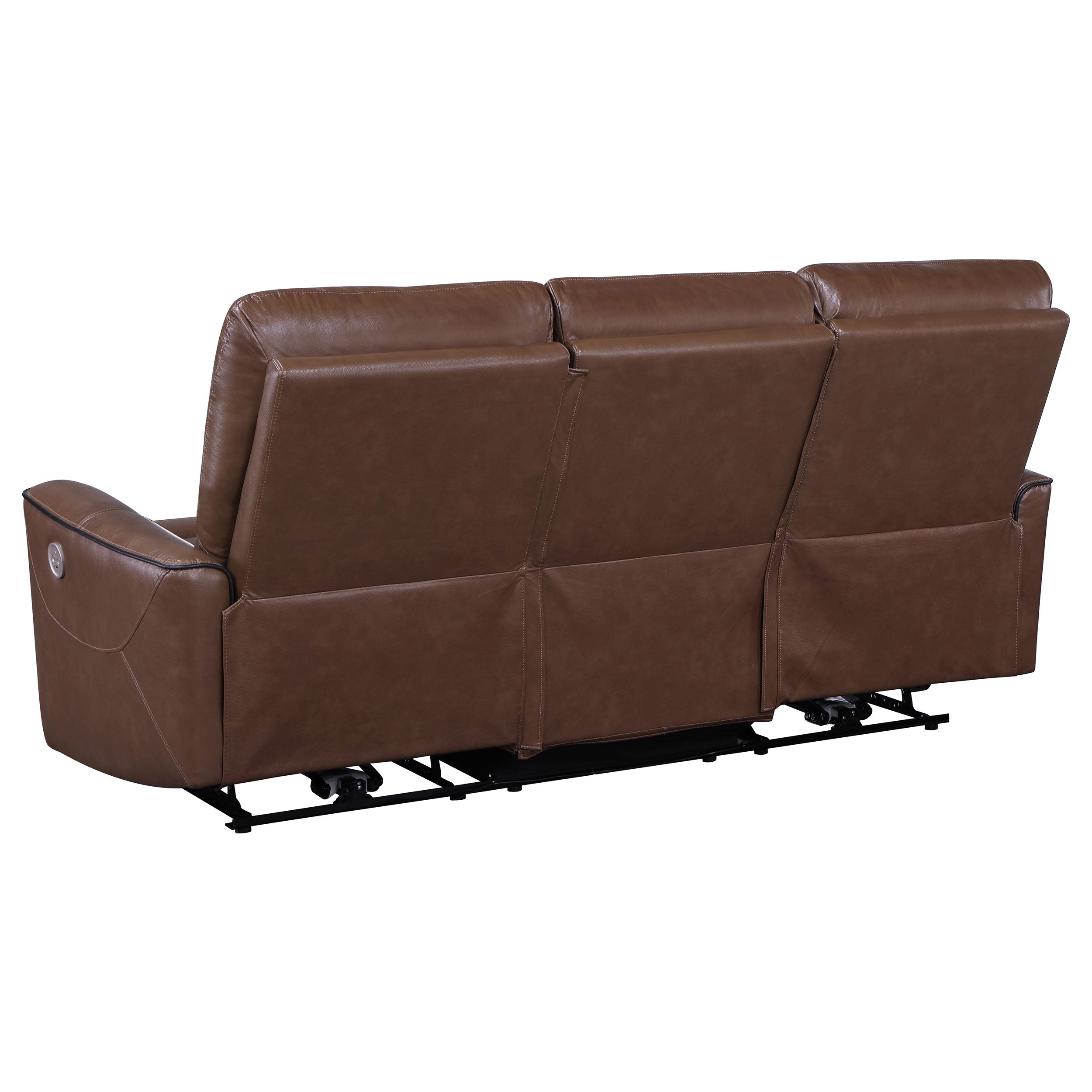 Greenfield 2-piece Power Reclining Sofa Set Saddle Brown - MyWaynesHome #