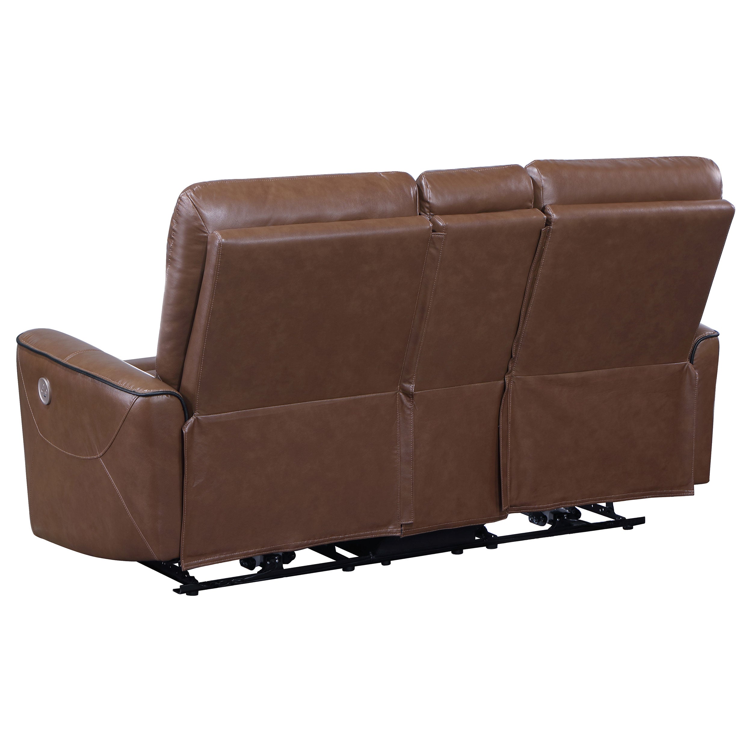 Greenfield 2-piece Power Reclining Sofa Set Saddle Brown - MyWaynesHome #