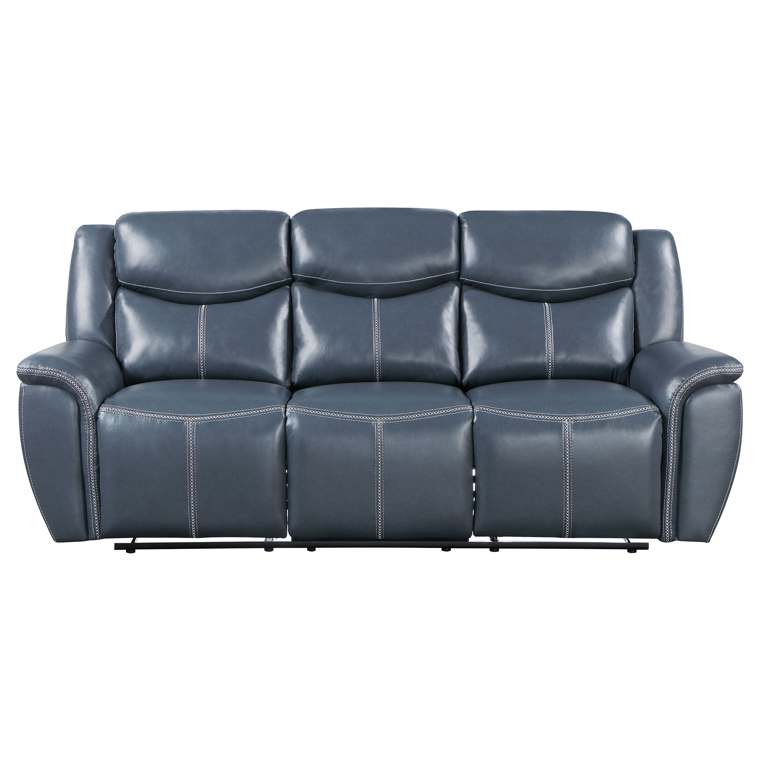 Sloane 2-piece Upholstered Reclining Sofa Set Blue - MyWaynesHome #