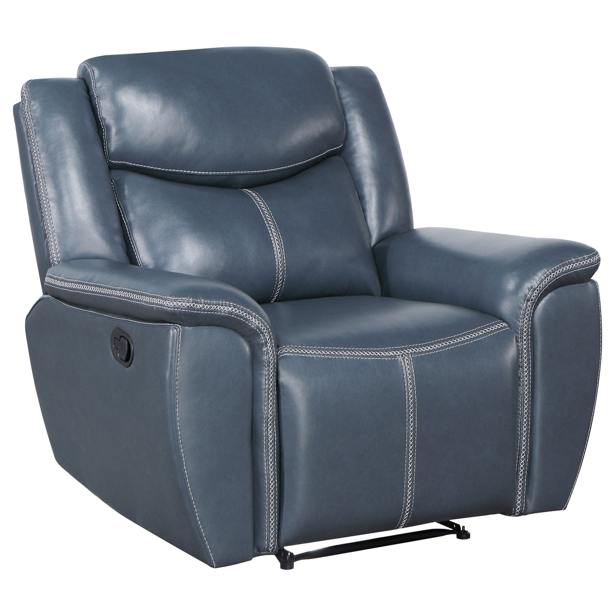 Sloane Upholstered Padded Arm Recliner Chair Blue - MyWaynesHome #