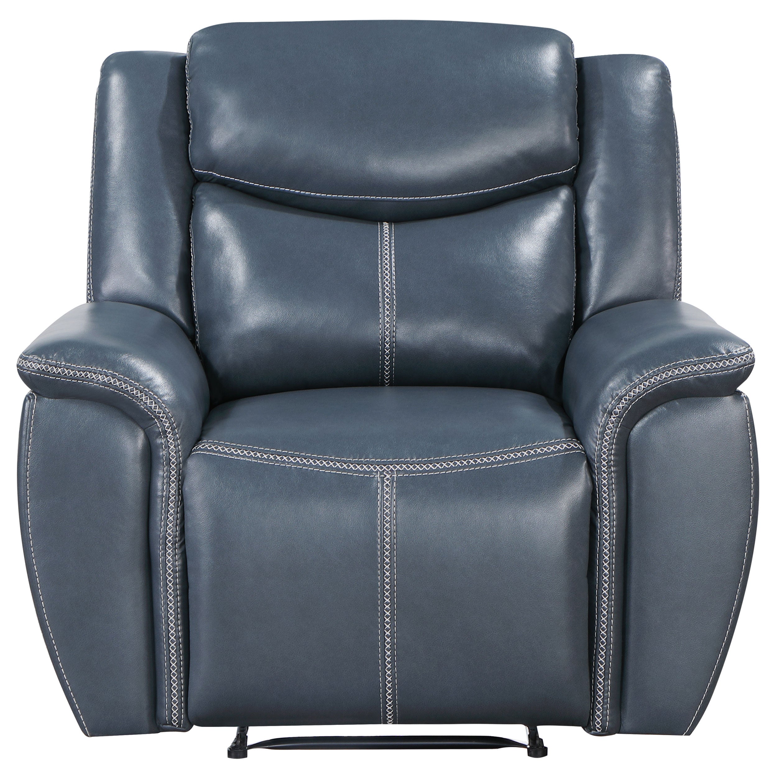Sloane Upholstered Padded Arm Recliner Chair Blue - MyWaynesHome #
