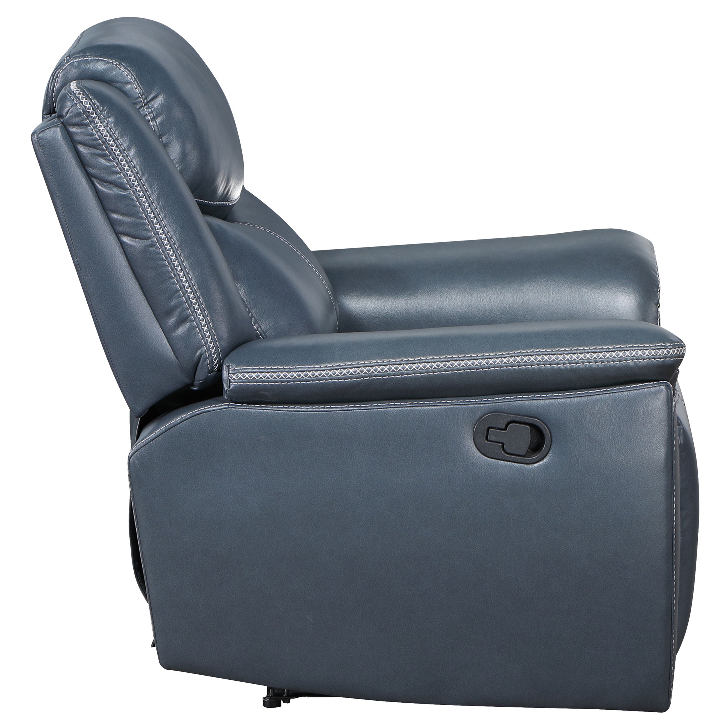 Sloane Upholstered Padded Arm Recliner Chair Blue - MyWaynesHome #