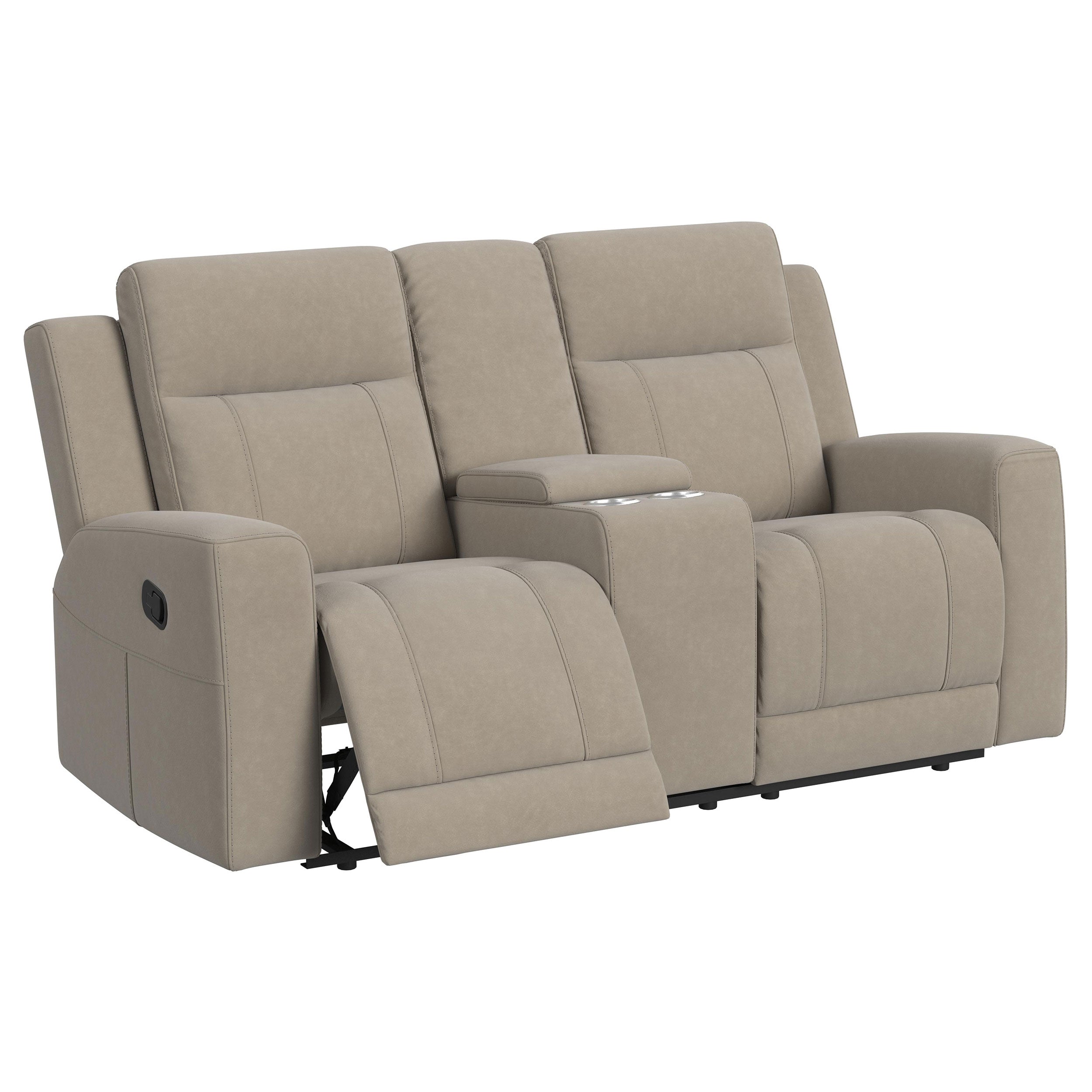 Brentwood 2-piece Upholstered Reclining Sofa Set Taupe - MyWaynesHome #